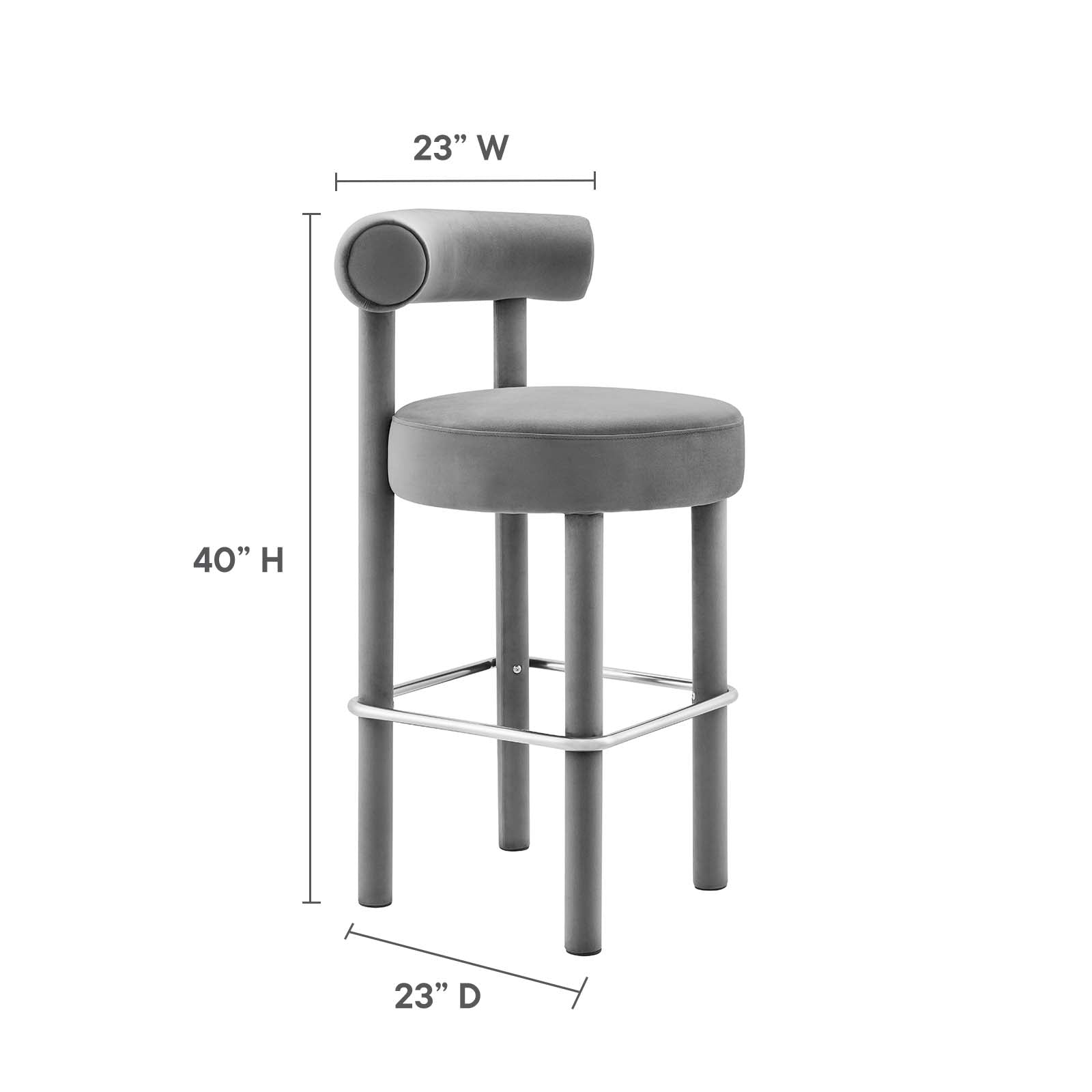 Toulouse Performance Velvet Bar Stool By Modway - EEI-6386 | Bar Stools | Modishstore - 16