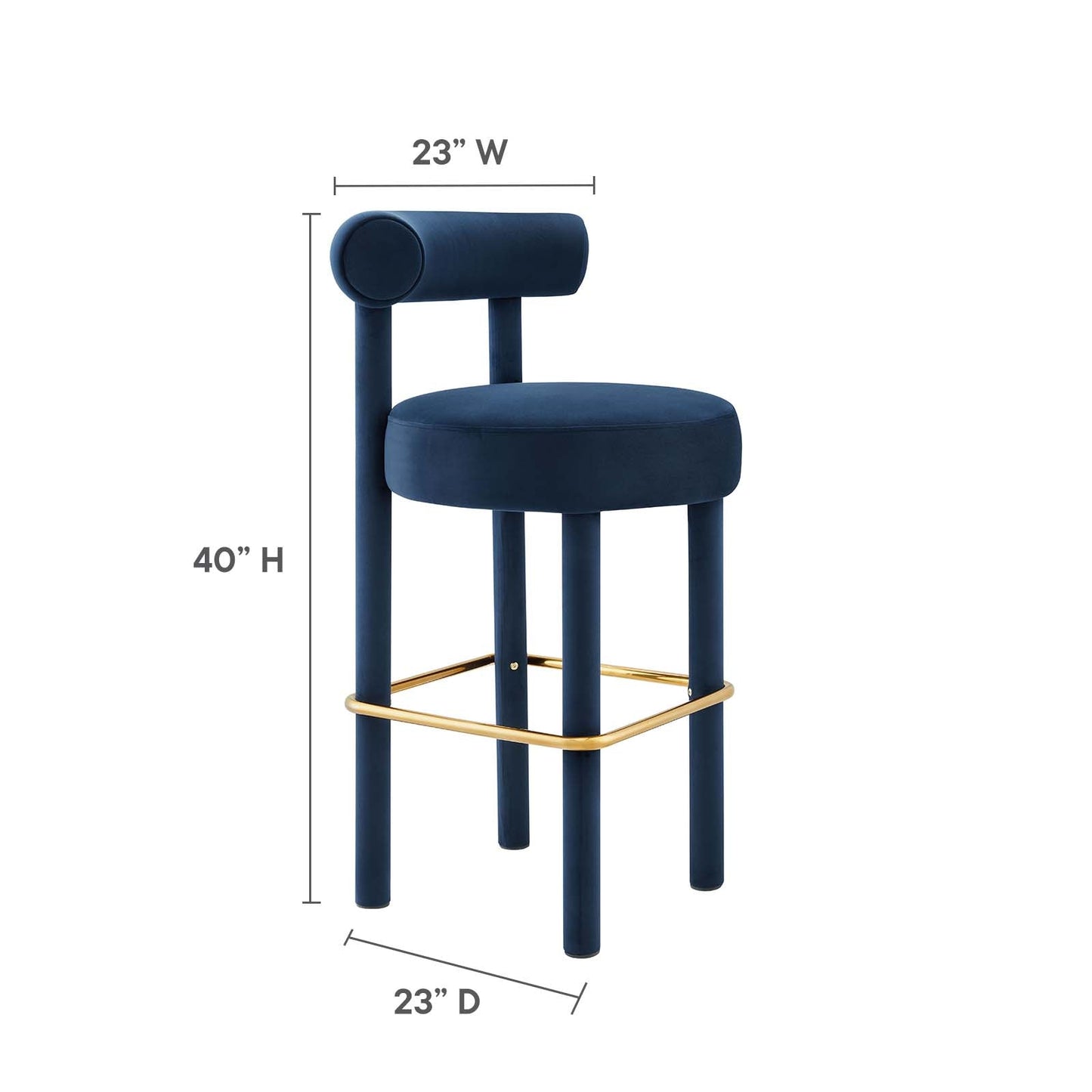 Toulouse Performance Velvet Bar Stool By Modway - EEI-6386 | Bar Stools | Modishstore - 24