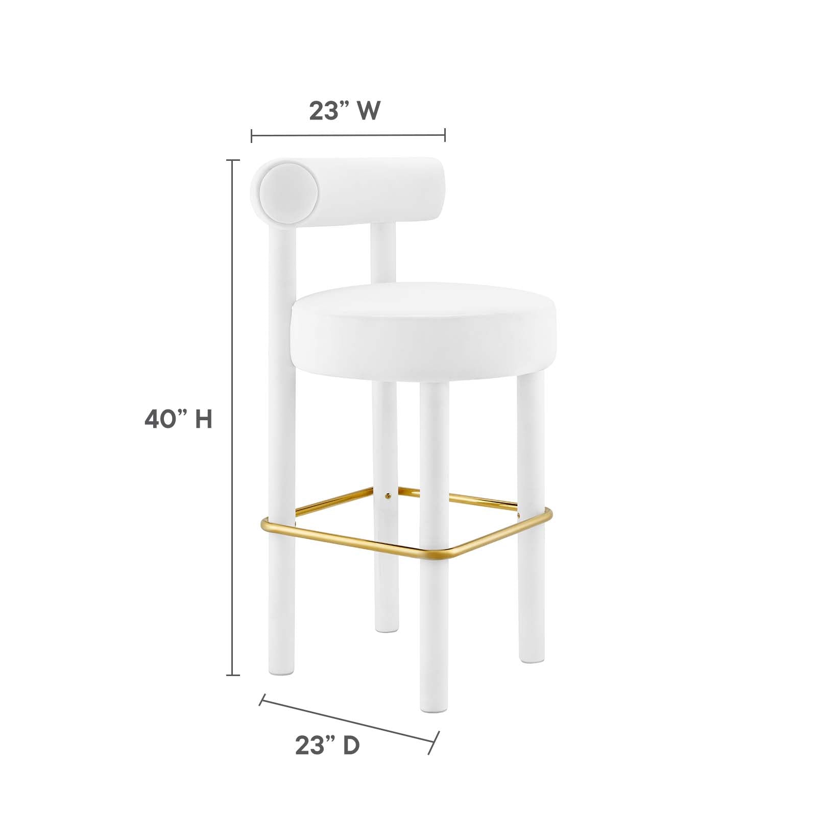 Toulouse Performance Velvet Bar Stool By Modway - EEI-6386 | Bar Stools | Modishstore - 32