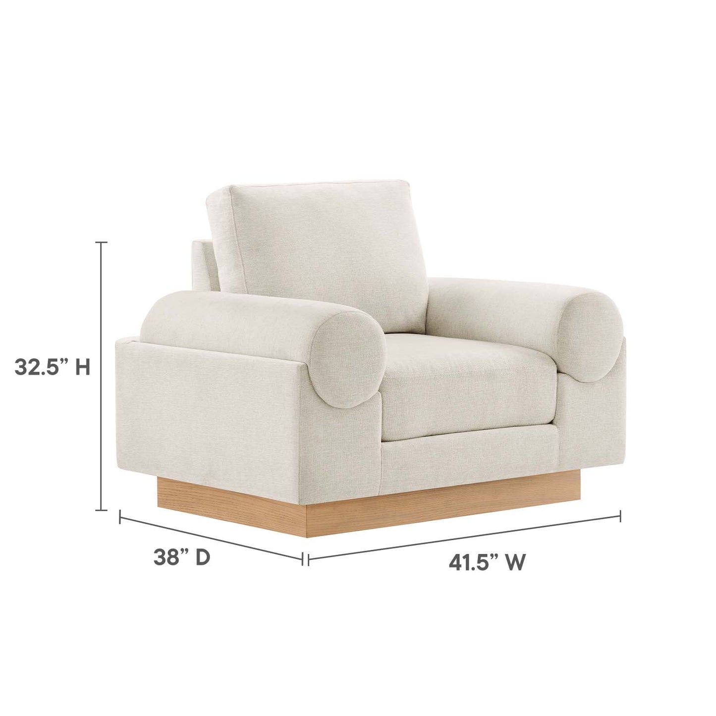 Oasis Upholstered Fabric Armchair By Modway - EEI-6402 | Armchairs | Modishstore - 15