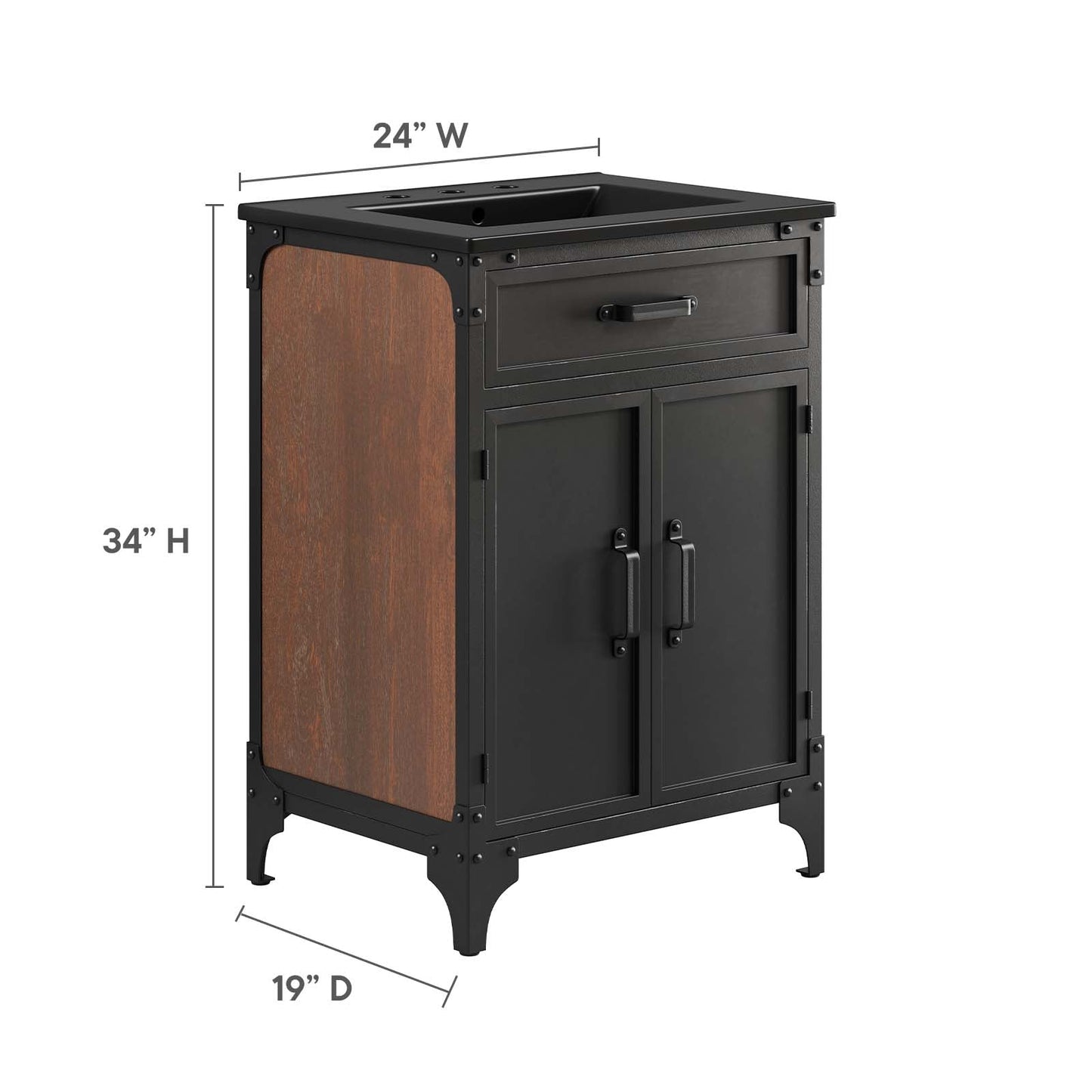 Steamforge 24" Bathroom Vanity By Modway - EEI-6414 | Bathroom Accessories | Modway - 5