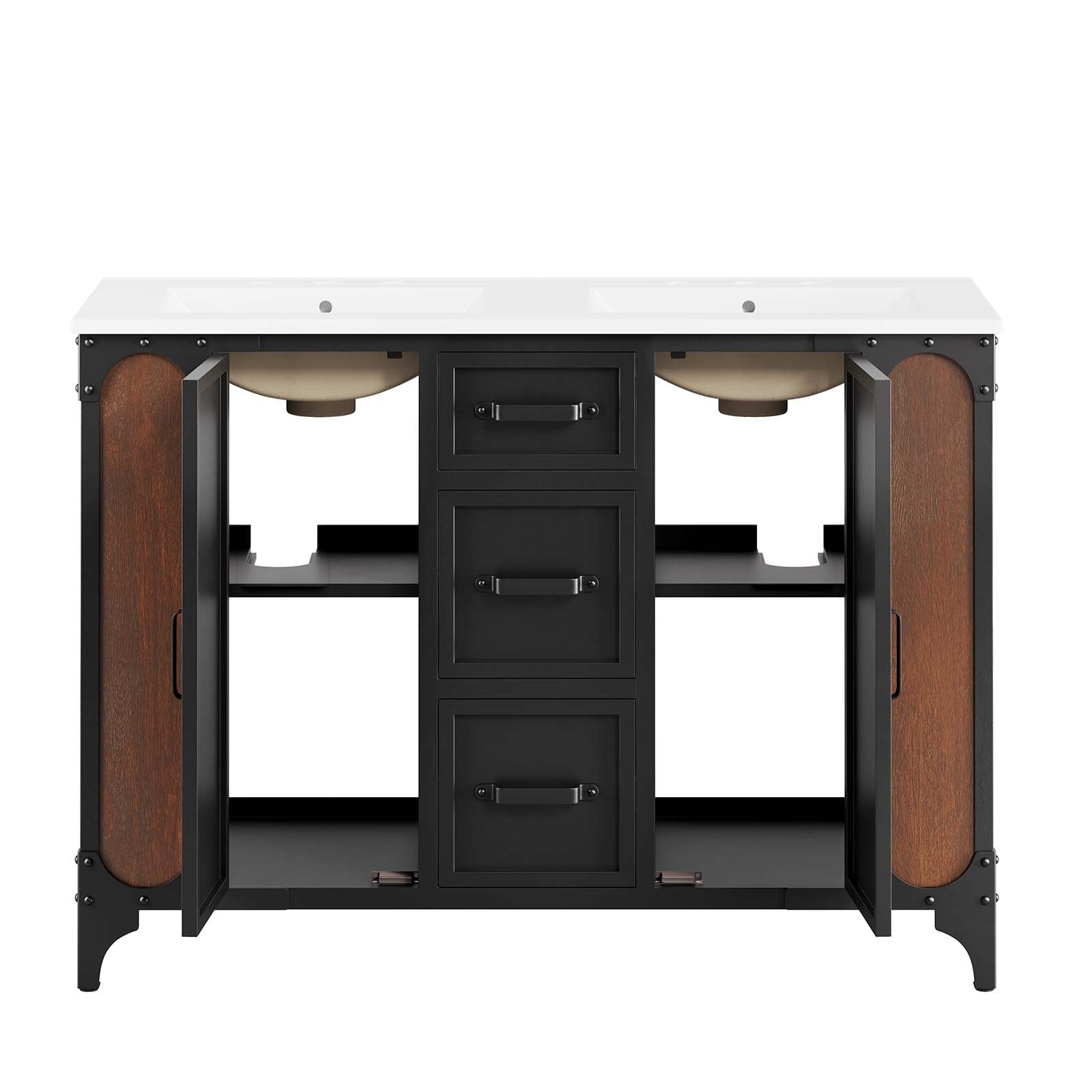 Steamforge 48" Double Sink Bathroom Vanity By Modway - EEI-6421 | Bathroom Accessories | Modway - 3