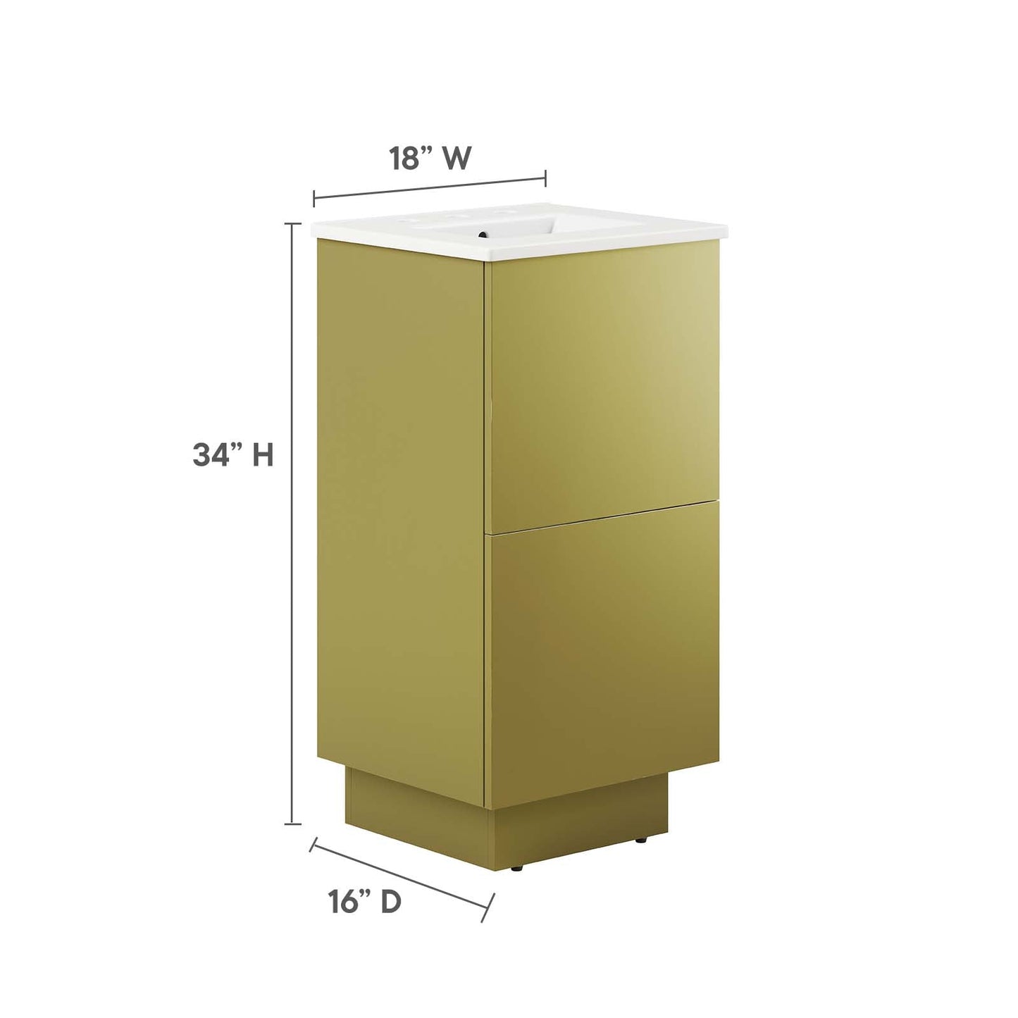 Quantum 18" Bathroom Vanity By Modway - EEI-6423 | Bathroom Accessories | Modway - 5