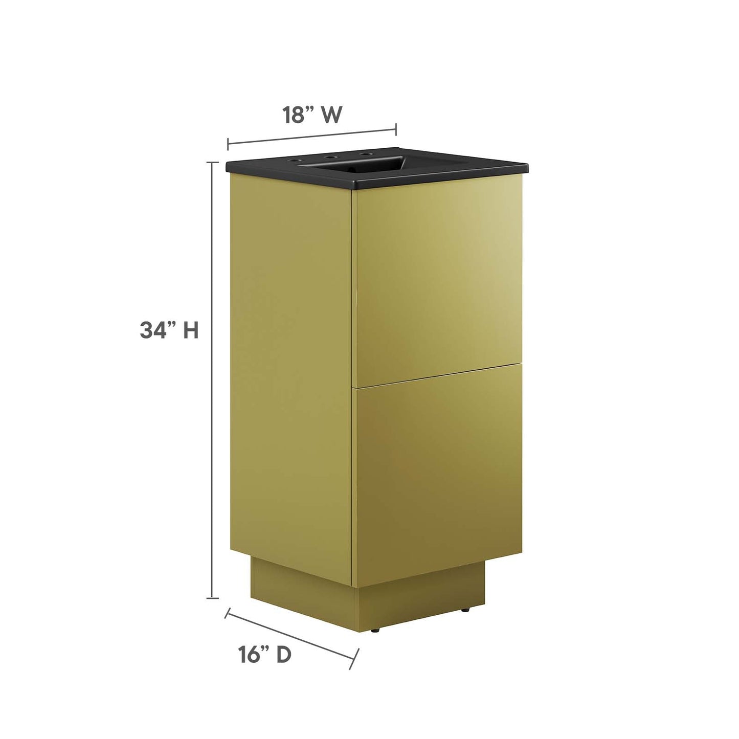 Quantum 18" Bathroom Vanity By Modway - EEI-6424 | Bathroom Accessories | Modway - 5