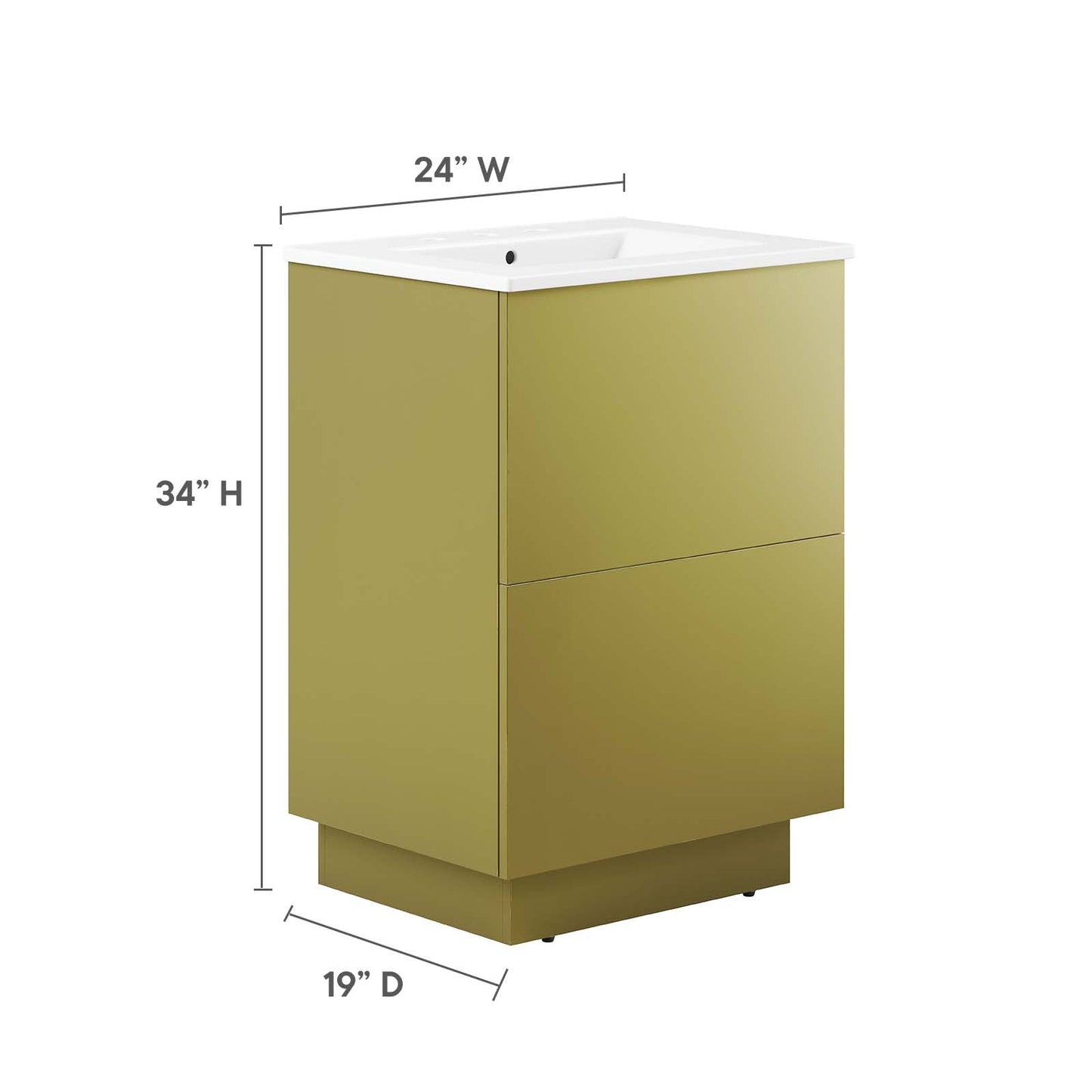Quantum 24" Bathroom Vanity By Modway - EEI-6425 | Bathroom Accessories | Modway - 5