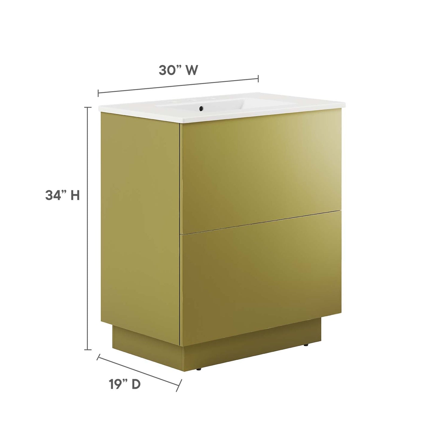 Quantum 30" Bathroom Vanity By Modway - EEI-6427 | Bathroom Accessories | Modway - 5