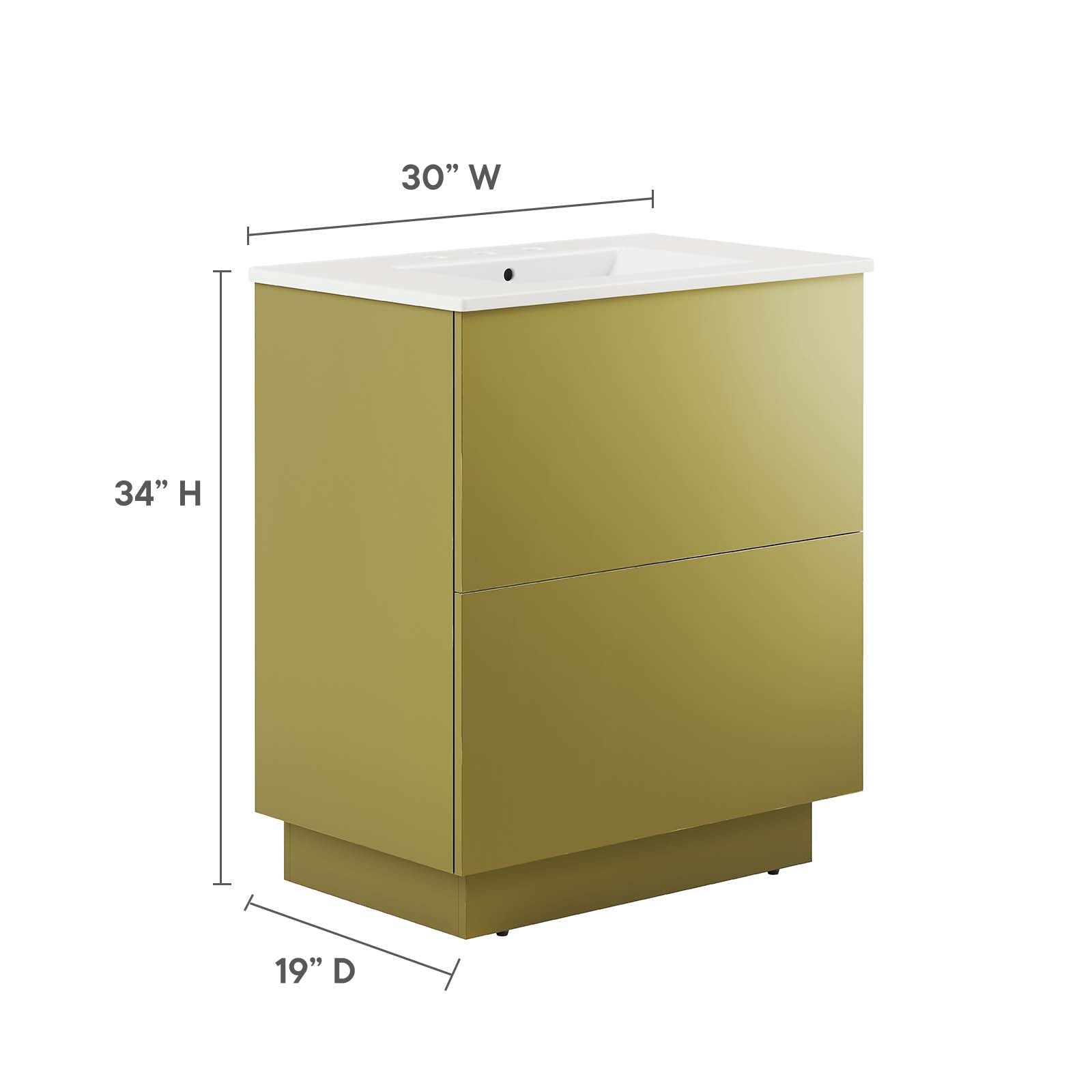 Quantum 30" Bathroom Vanity By Modway - EEI-6427 | Bathroom Accessories | Modway - 5