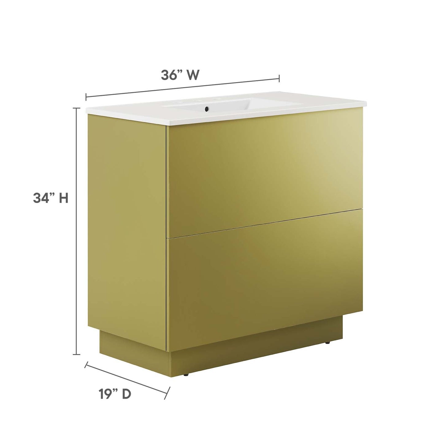 Quantum 36" Bathroom Vanity By Modway - EEI-6429 | Bathroom Accessories | Modway - 5