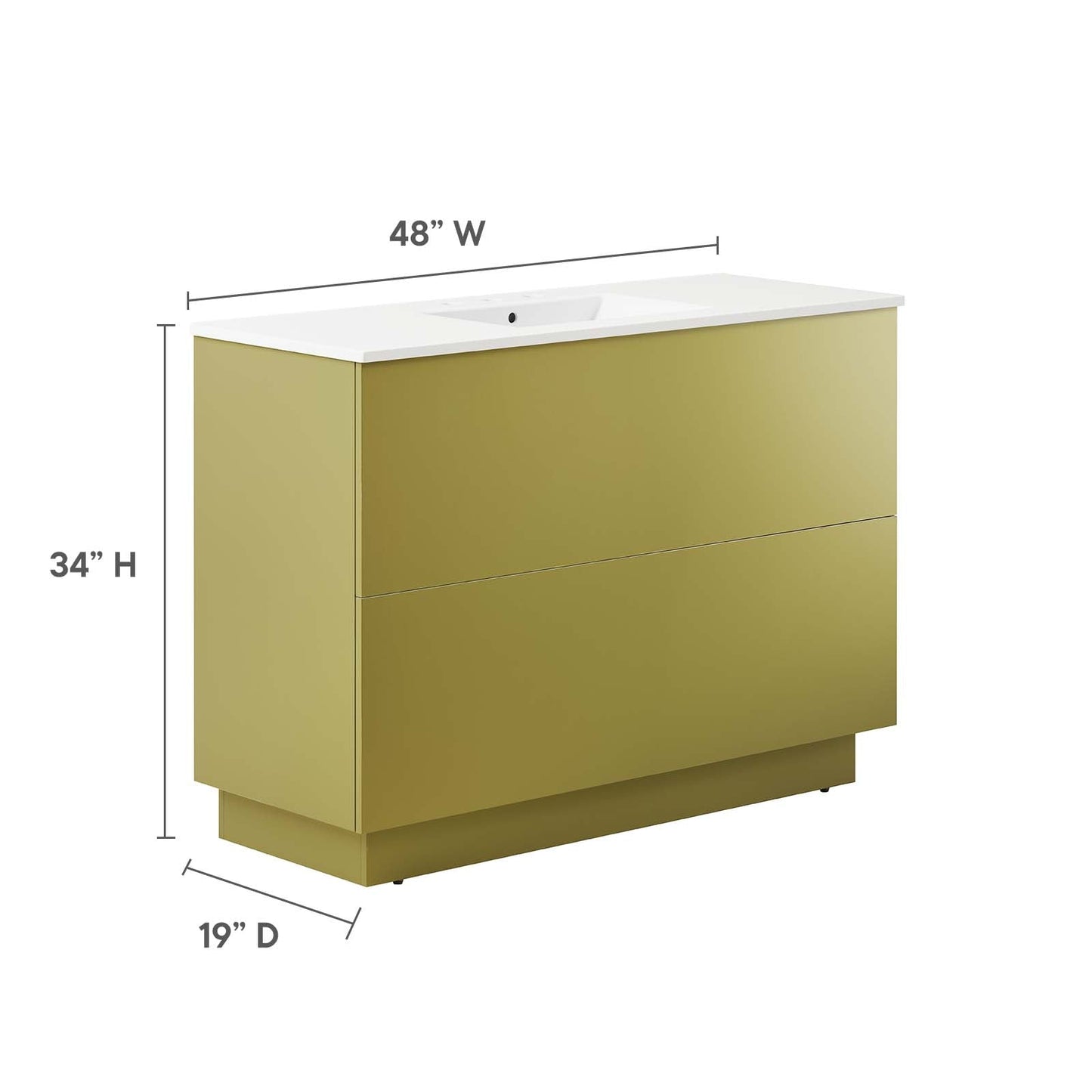 Quantum 48" Single Sink Bathroom Vanity By Modway - EEI-6431 | Bathroom Accessories | Modway - 5