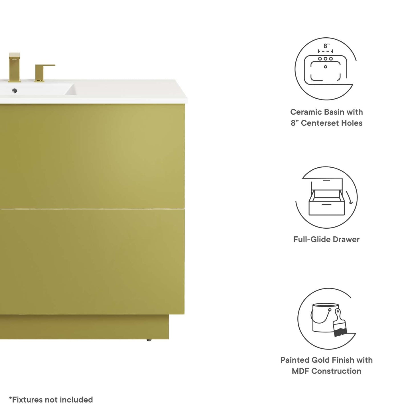 Quantum 48" Single Sink Bathroom Vanity By Modway - EEI-6431 | Bathroom Accessories | Modway - 6