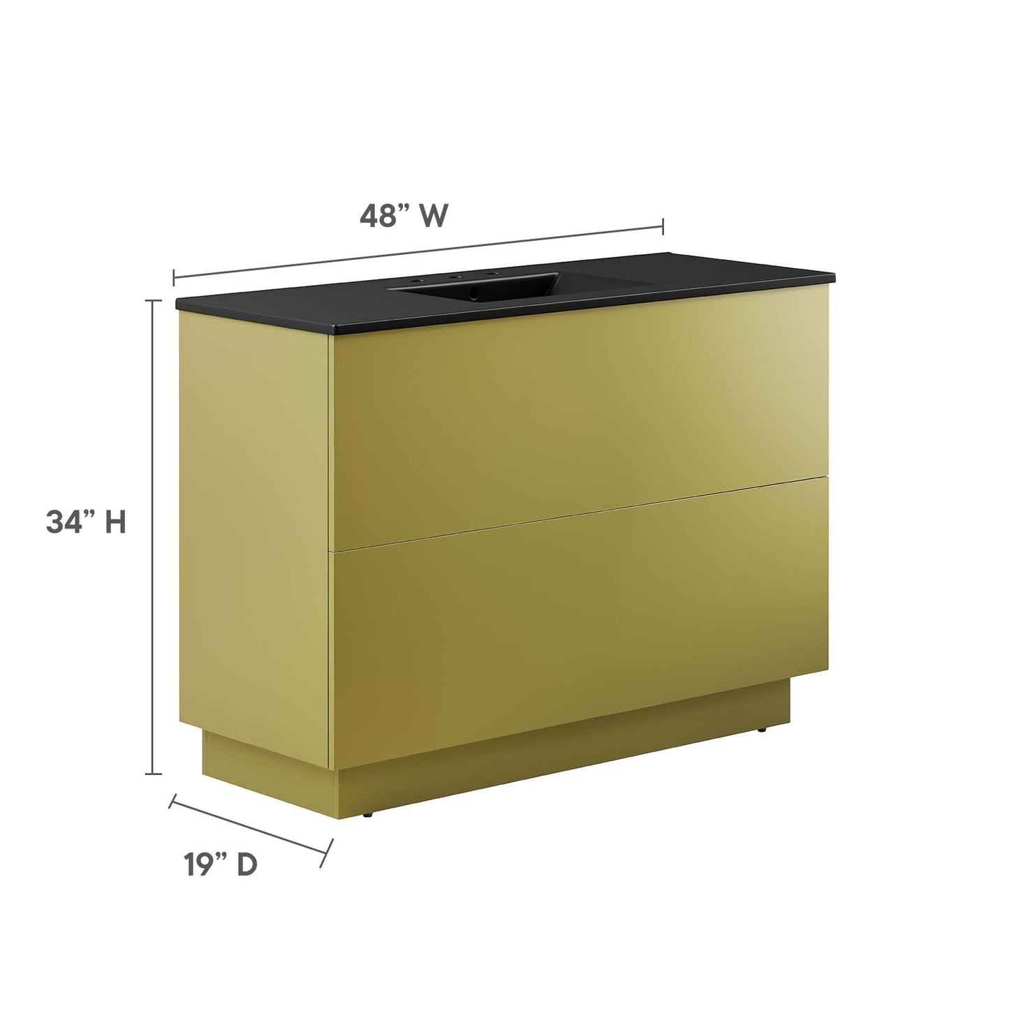 Quantum 48" Single Sink Bathroom Vanity By Modway - EEI-6432 | Bathroom Accessories | Modway - 5