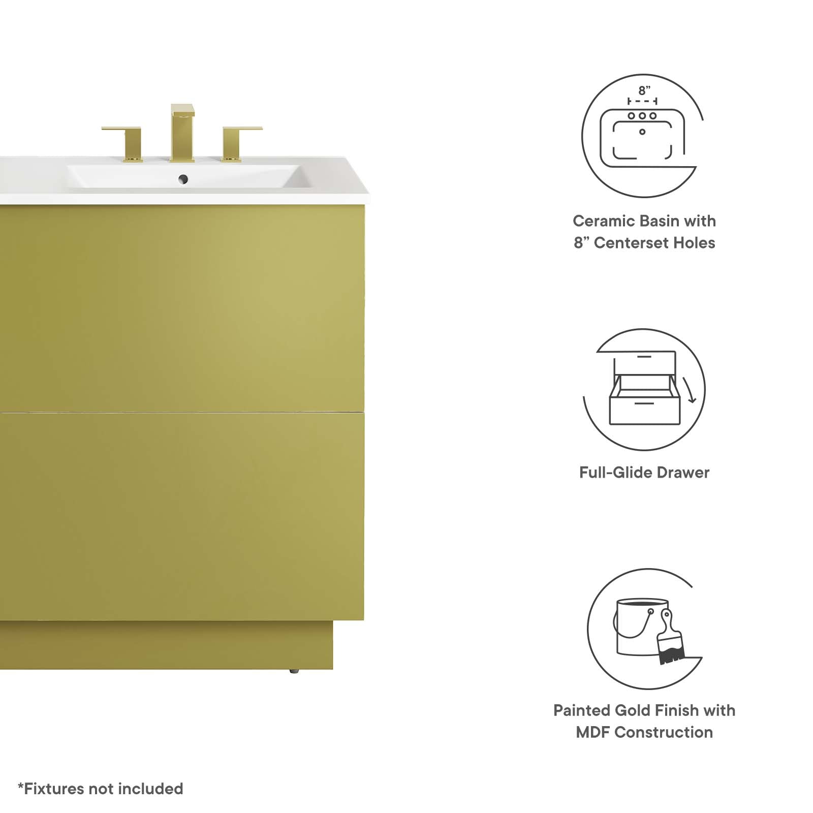 Quantum 48" Double Sink Bathroom Vanity By Modway - EEI-6433 | Bathroom Accessories | Modway - 6