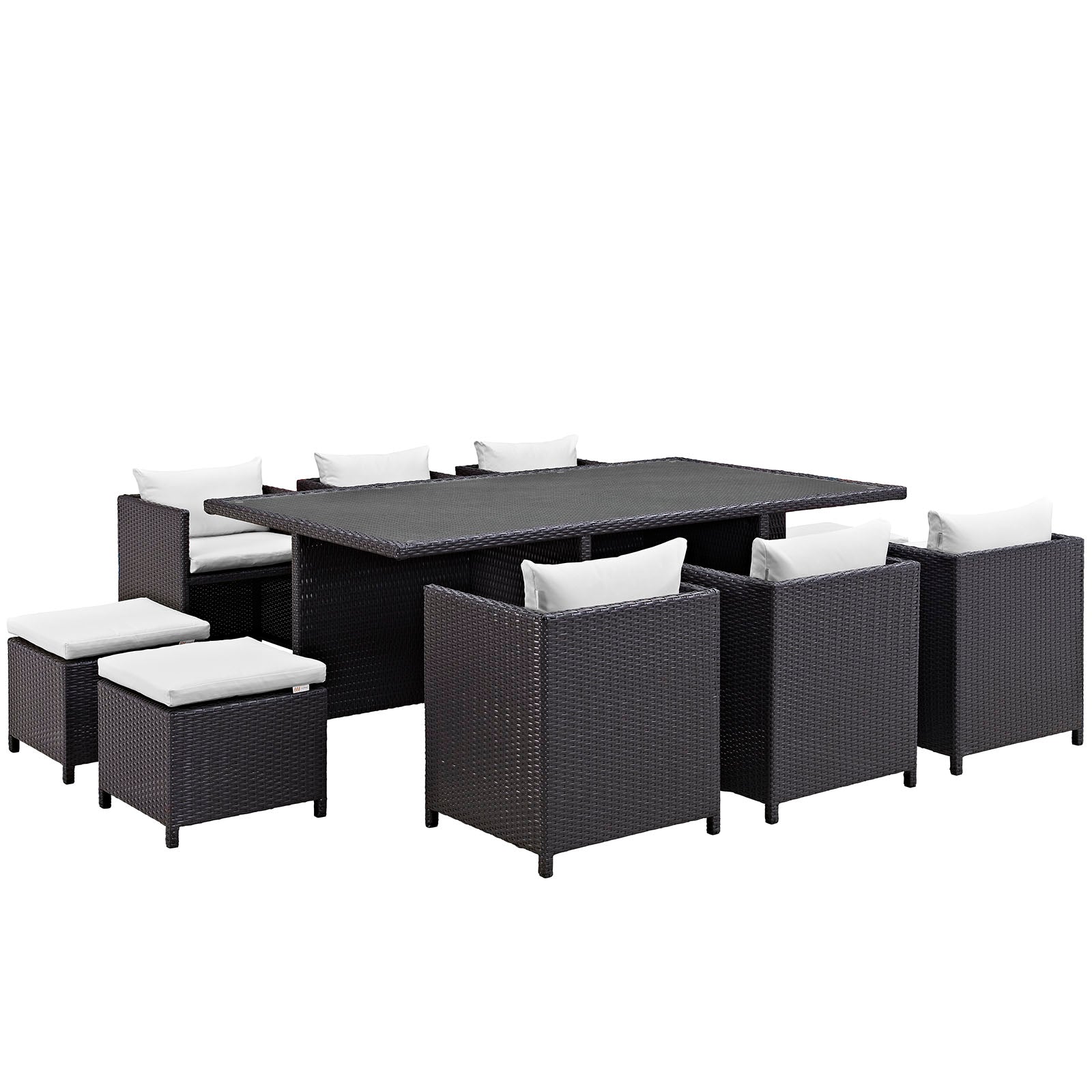 Reversal 11 Piece Outdoor Patio Dining Set By Modway - EEI-644 | Outdoor Dining Sets | Modishstore - 2