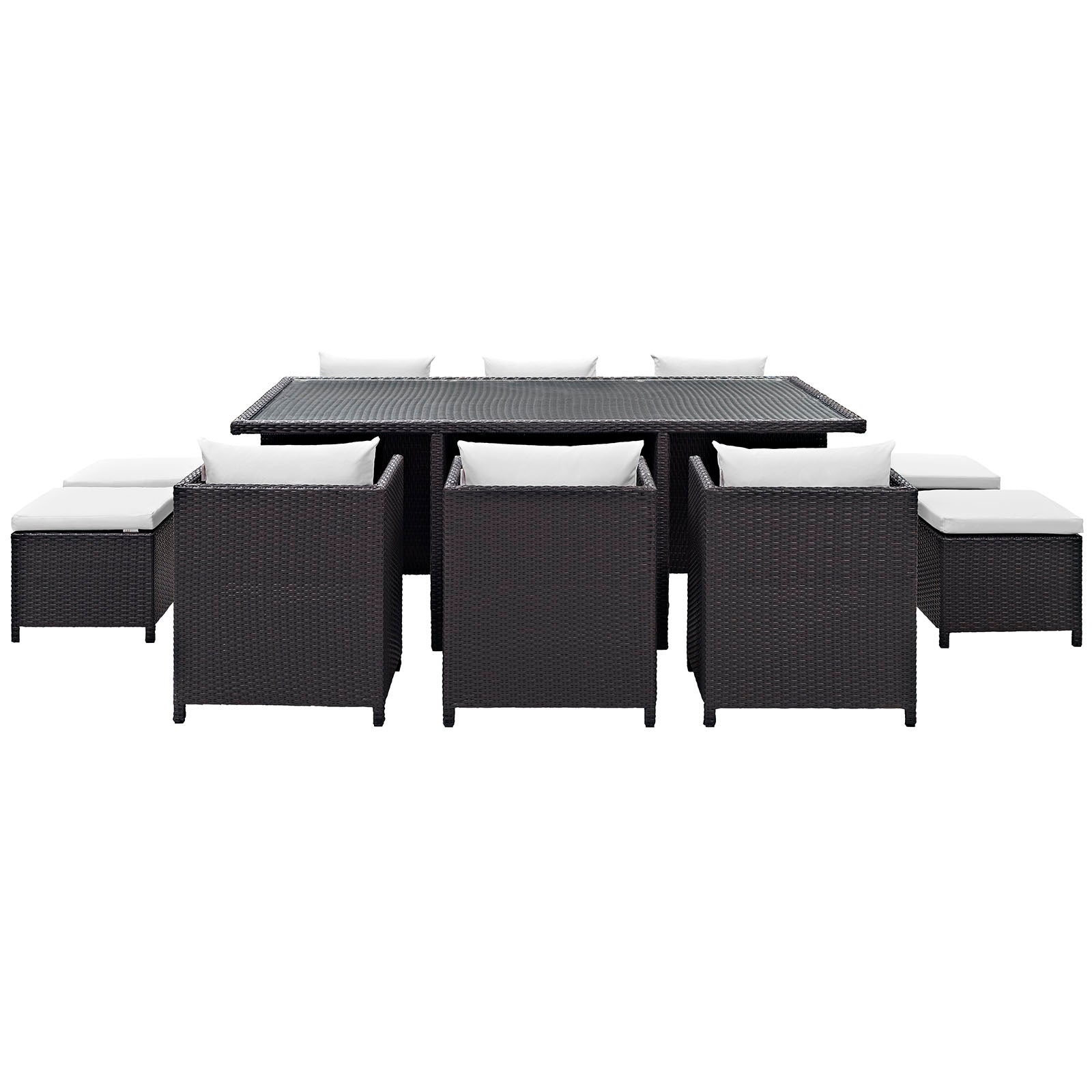 Reversal 11 Piece Outdoor Patio Dining Set By Modway - EEI-644 | Outdoor Dining Sets | Modishstore - 3