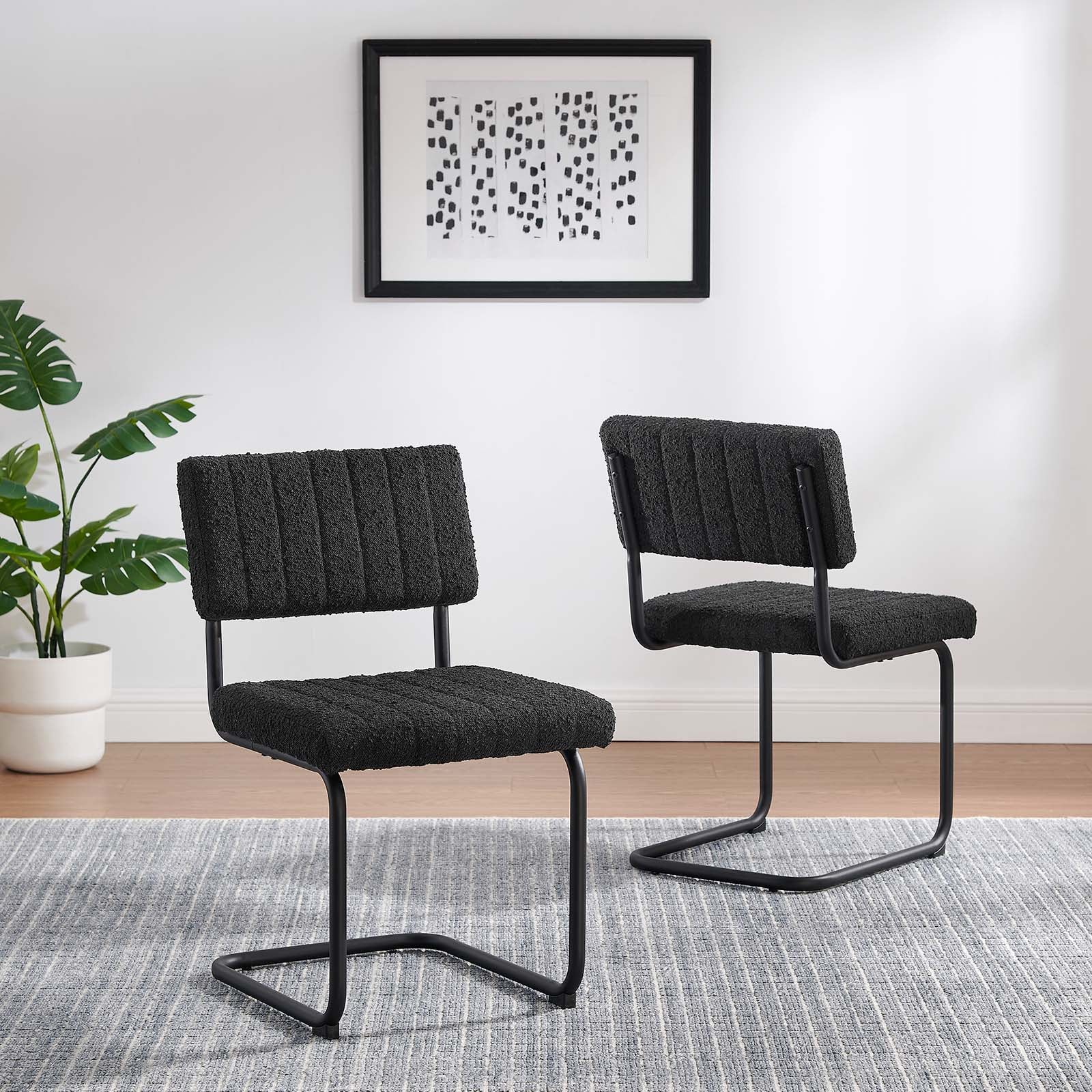 Parity Boucle Dining Side Chairs - Set of 2 By Modway - EEI-6469 | Dining Chairs | Modishstore