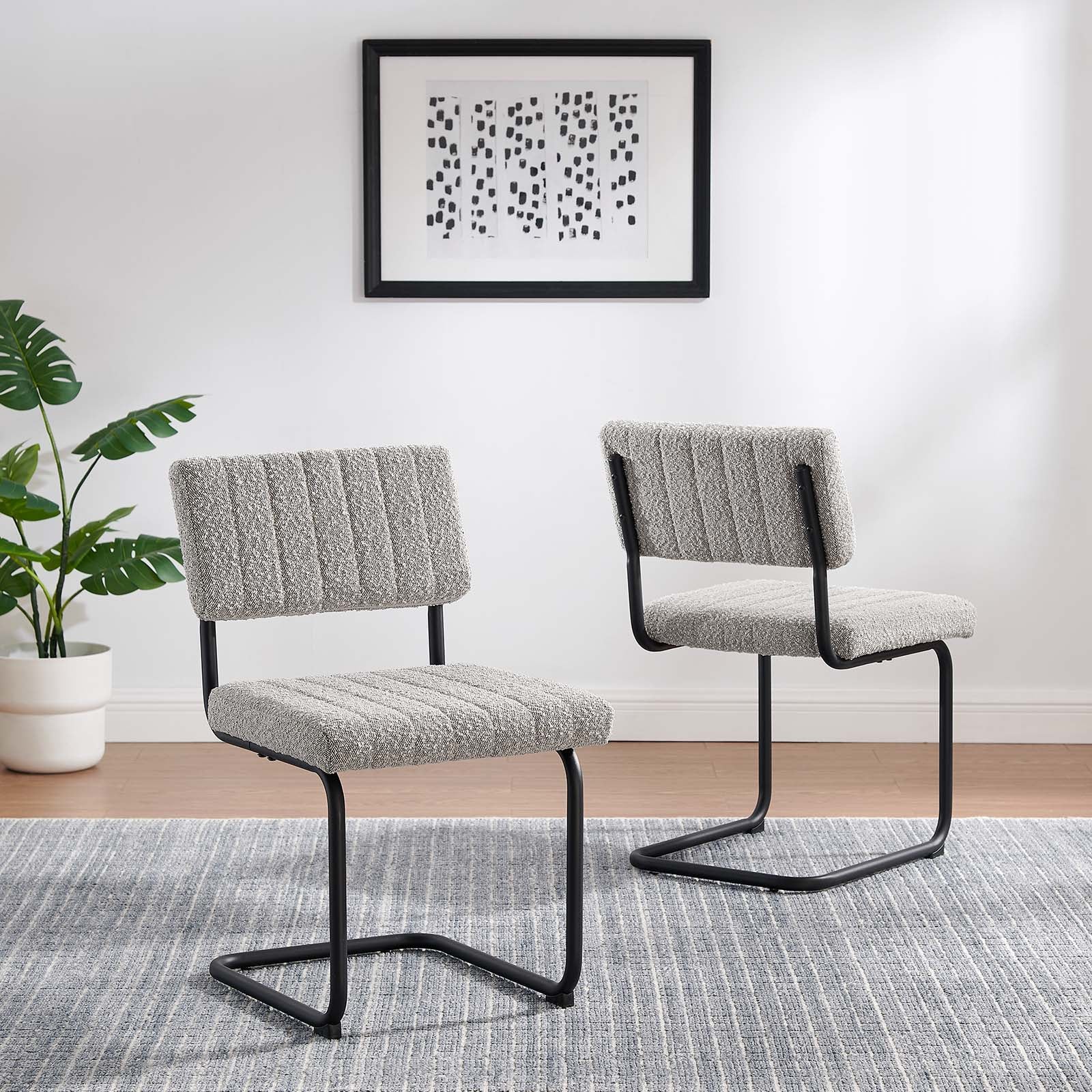 Parity Boucle Dining Side Chairs - Set of 2 By Modway - EEI-6469 | Dining Chairs | Modishstore - 23