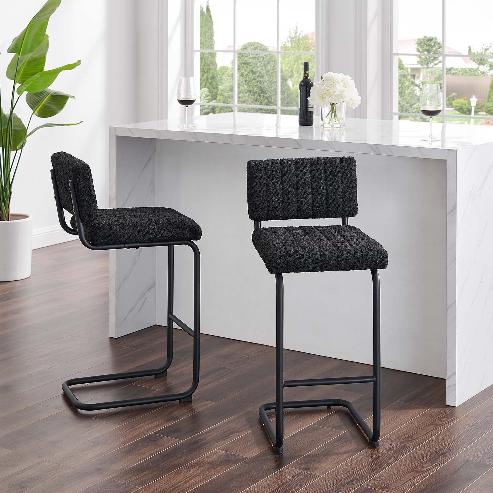 Parity Boucle Counter Stools - Set of 2 By Modway - EEI-6471 | Bar Stools | Modishstore