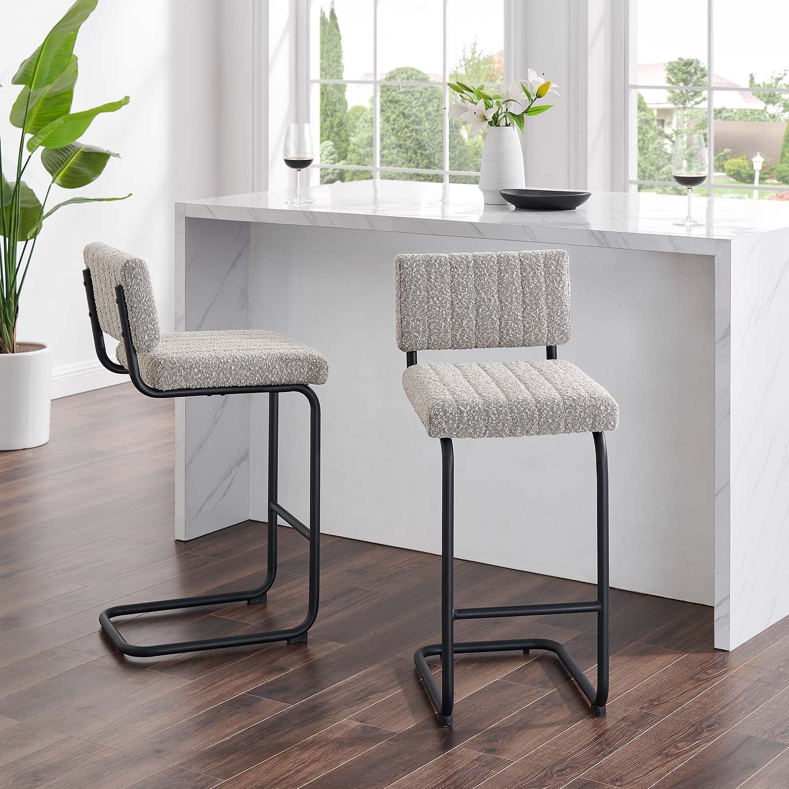 Parity Boucle Counter Stools - Set of 2 By Modway - EEI-6471 | Bar Stools | Modishstore - 23