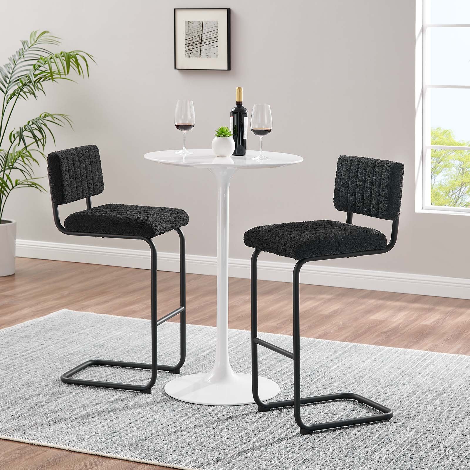 Parity Boucle Bar Stools - Set of 2 By Modway - EEI-6473 | Bar Stools | Modishstore