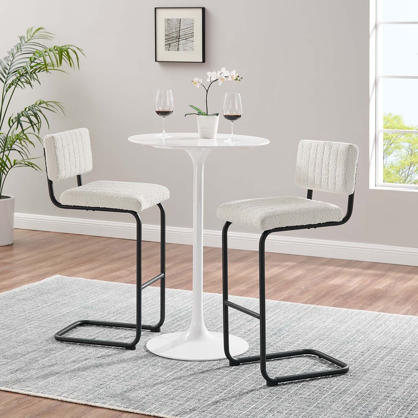 Parity Boucle Bar Stools - Set of 2 By Modway - EEI-6473 | Bar Stools | Modishstore - 13