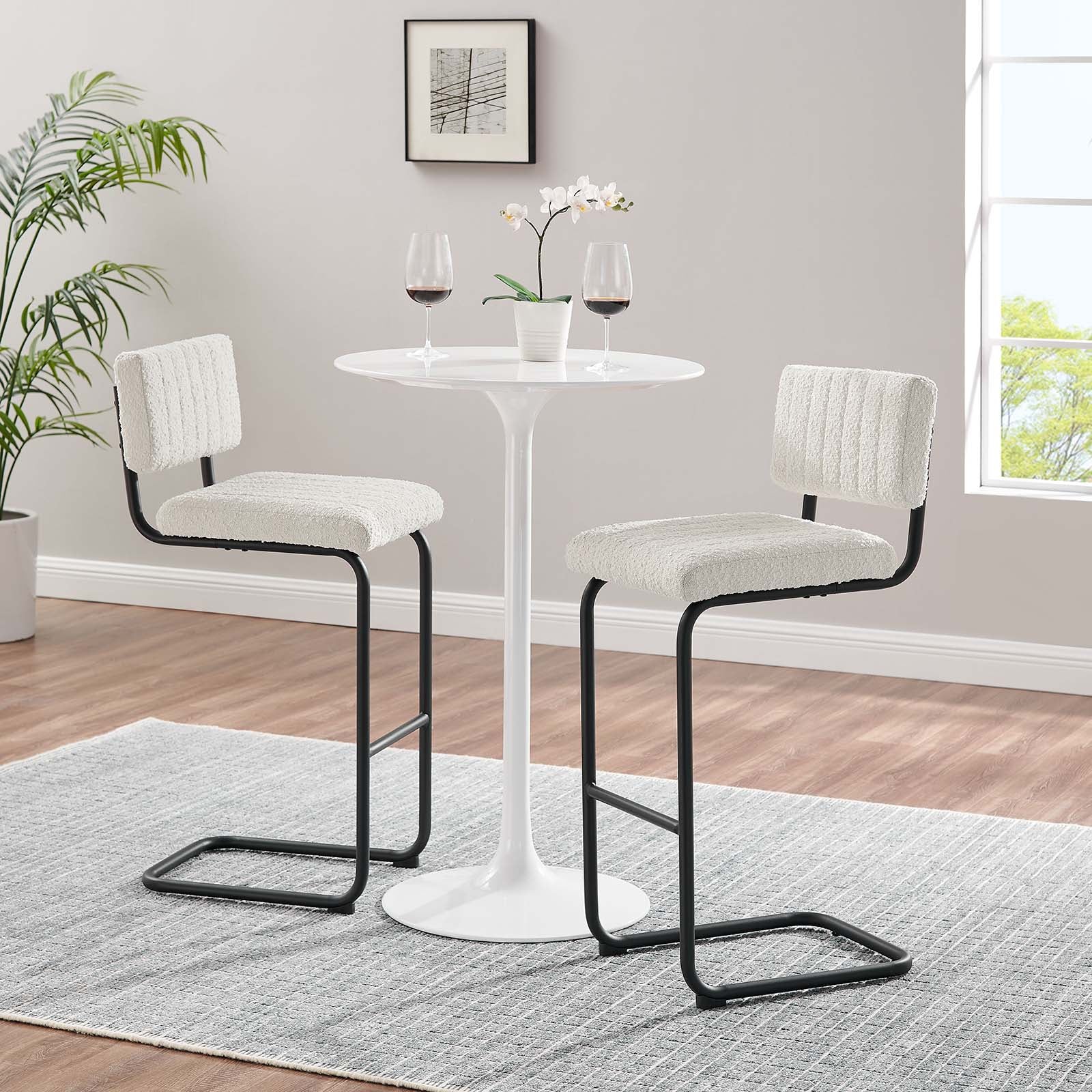 Parity Boucle Bar Stools - Set of 2 By Modway - EEI-6473 | Bar Stools | Modishstore - 13