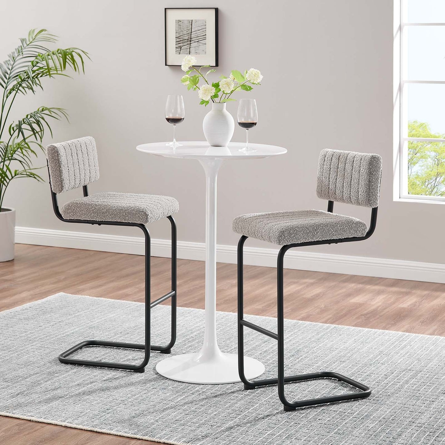 Parity Boucle Bar Stools - Set of 2 By Modway - EEI-6473 | Bar Stools | Modishstore - 23