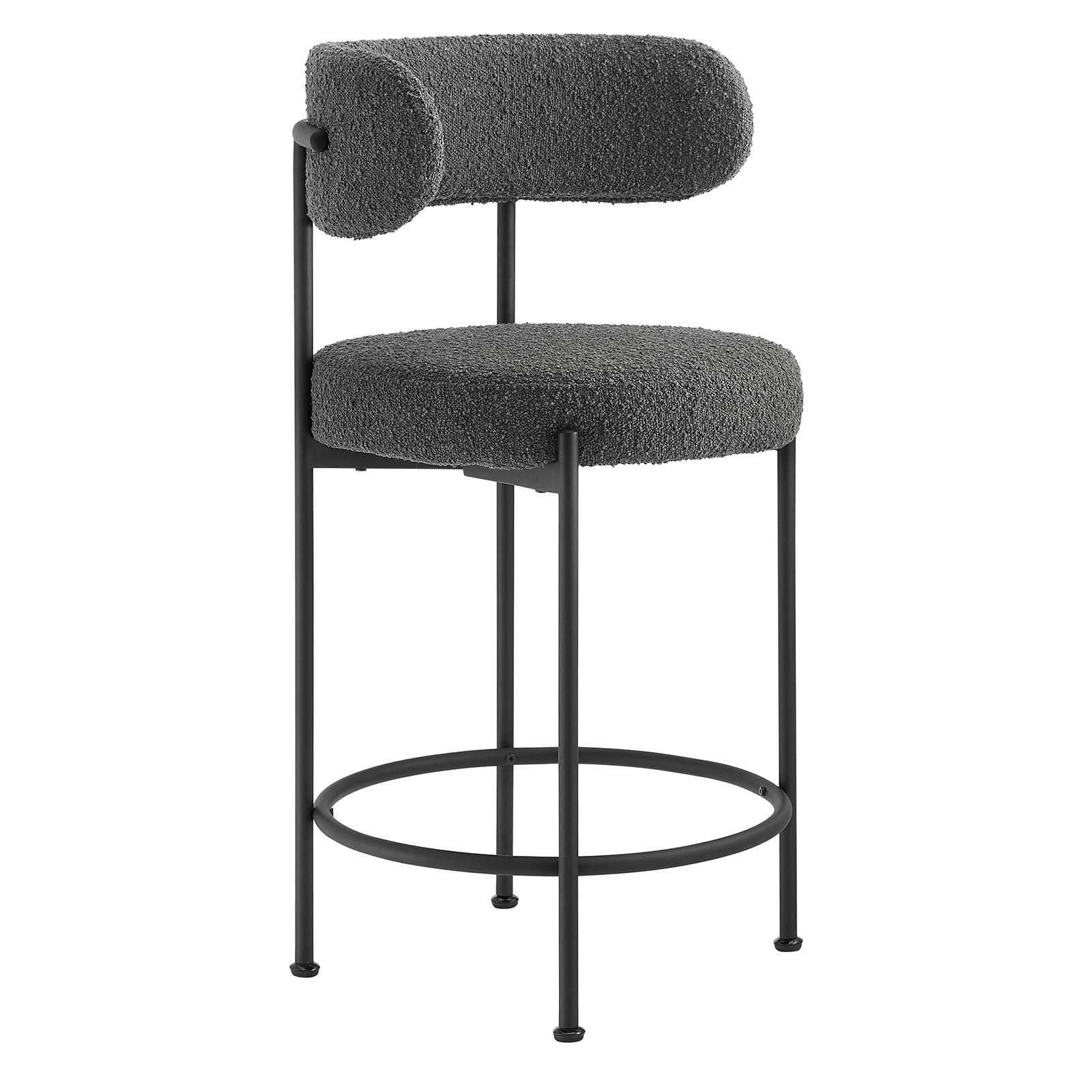 Albie Boucle Fabric Counter Stools - Set of 2 By Modway - EEI-6518 | Counter Stools | Modway