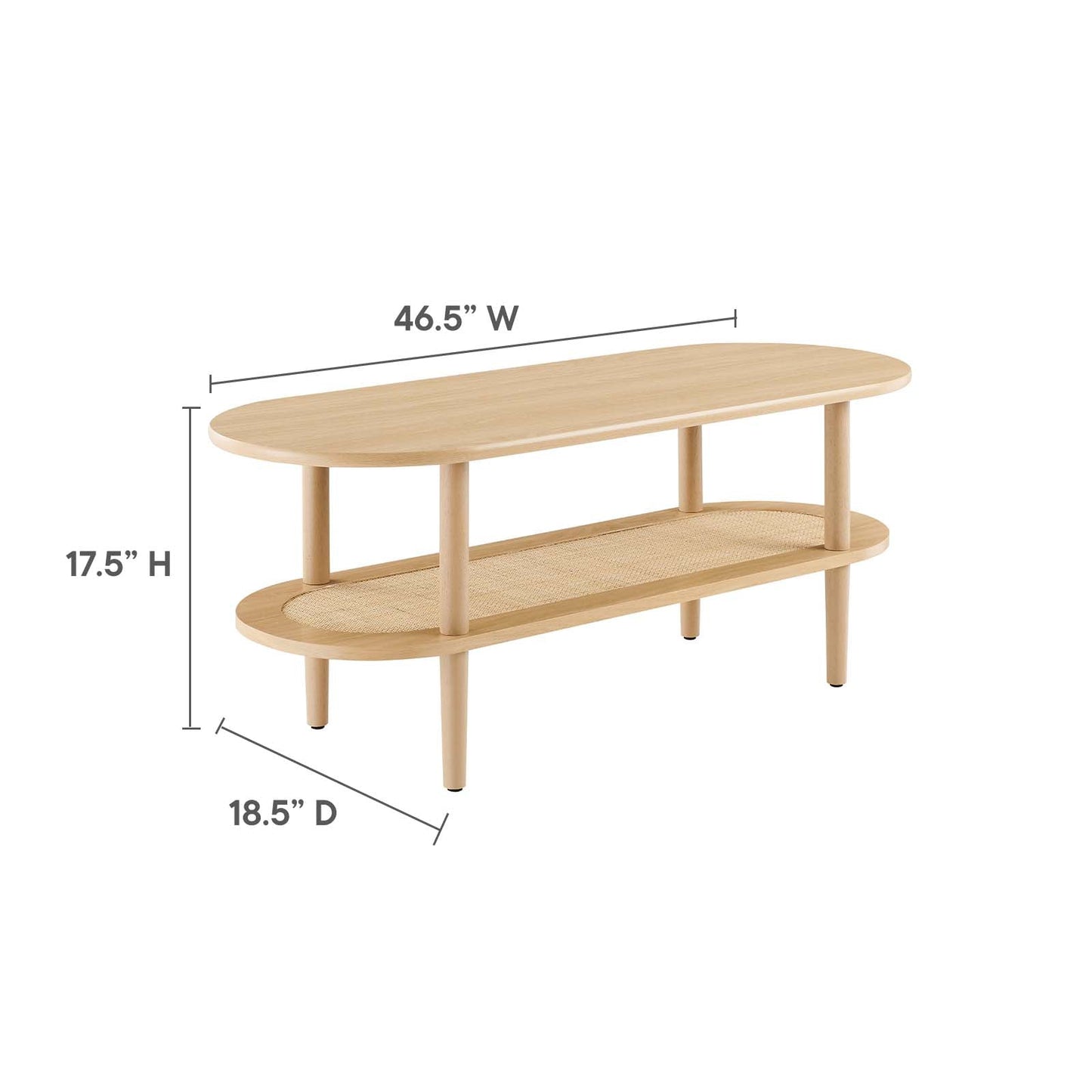 Torus Oval Coffee Table By Modway - EEI-6526 | Coffee Tables | Modishstore - 7