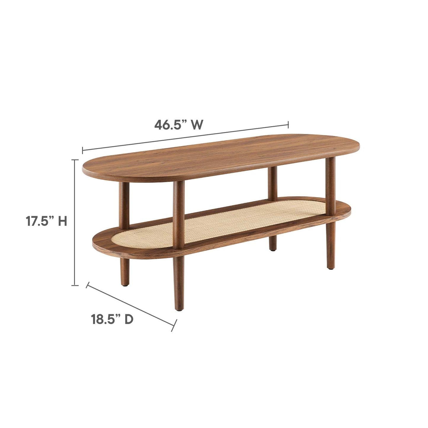 Torus Oval Coffee Table By Modway - EEI-6526 | Coffee Tables | Modishstore - 15