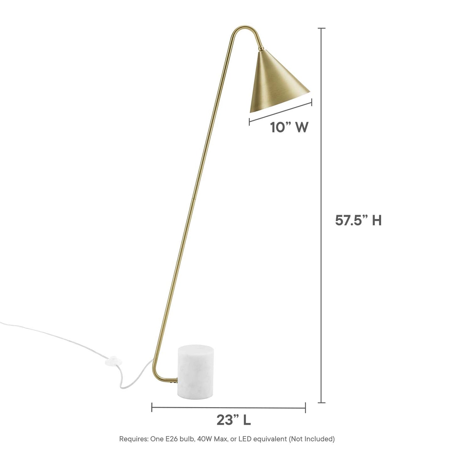 Ayla Marble Base Floor Lamp By Modway - EEI-6531 | Floor Lamps - 17