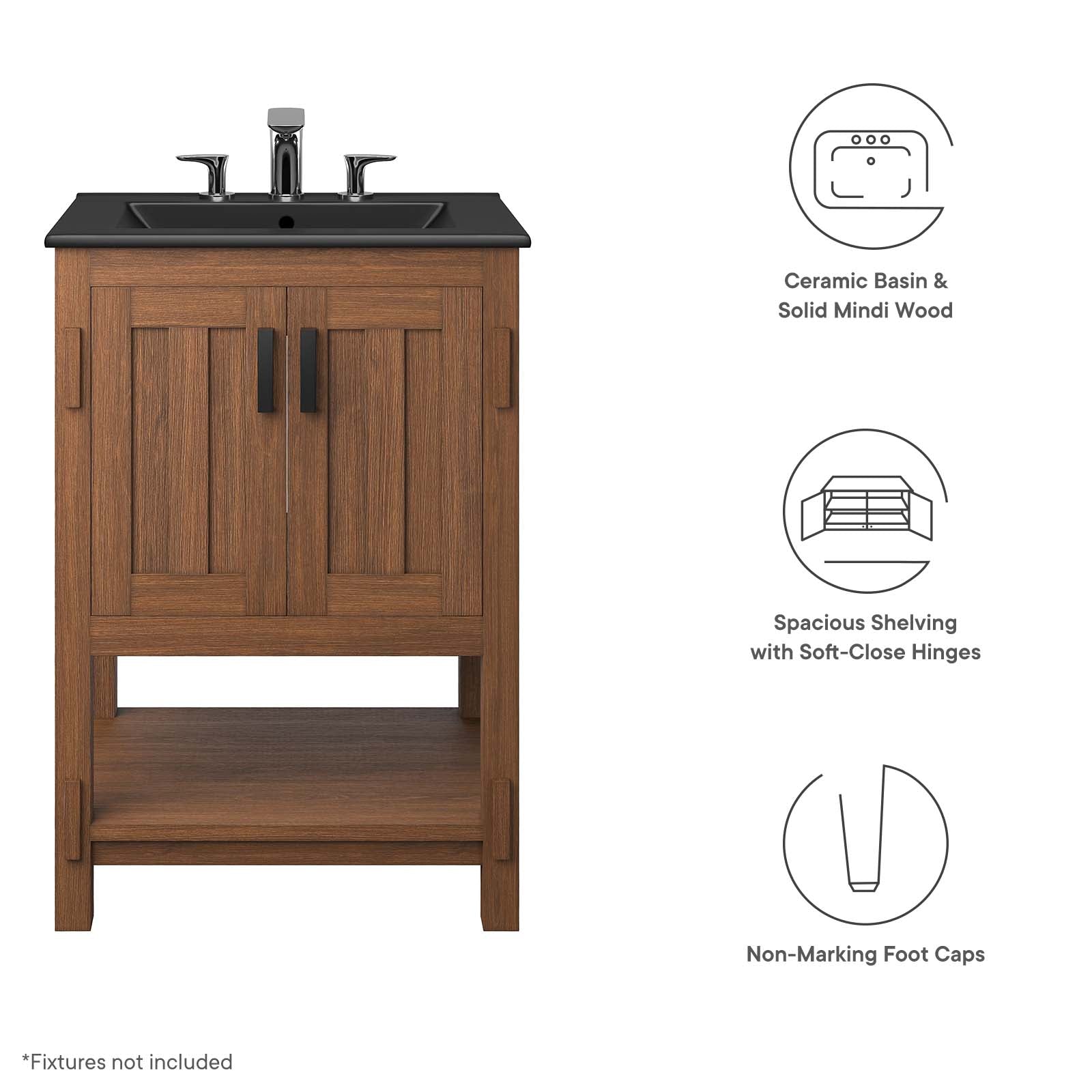 Ashlyn 24” Wood Bathroom Vanity By Modway - EEI-6534 | Bathroom Accessories | Modway - 8