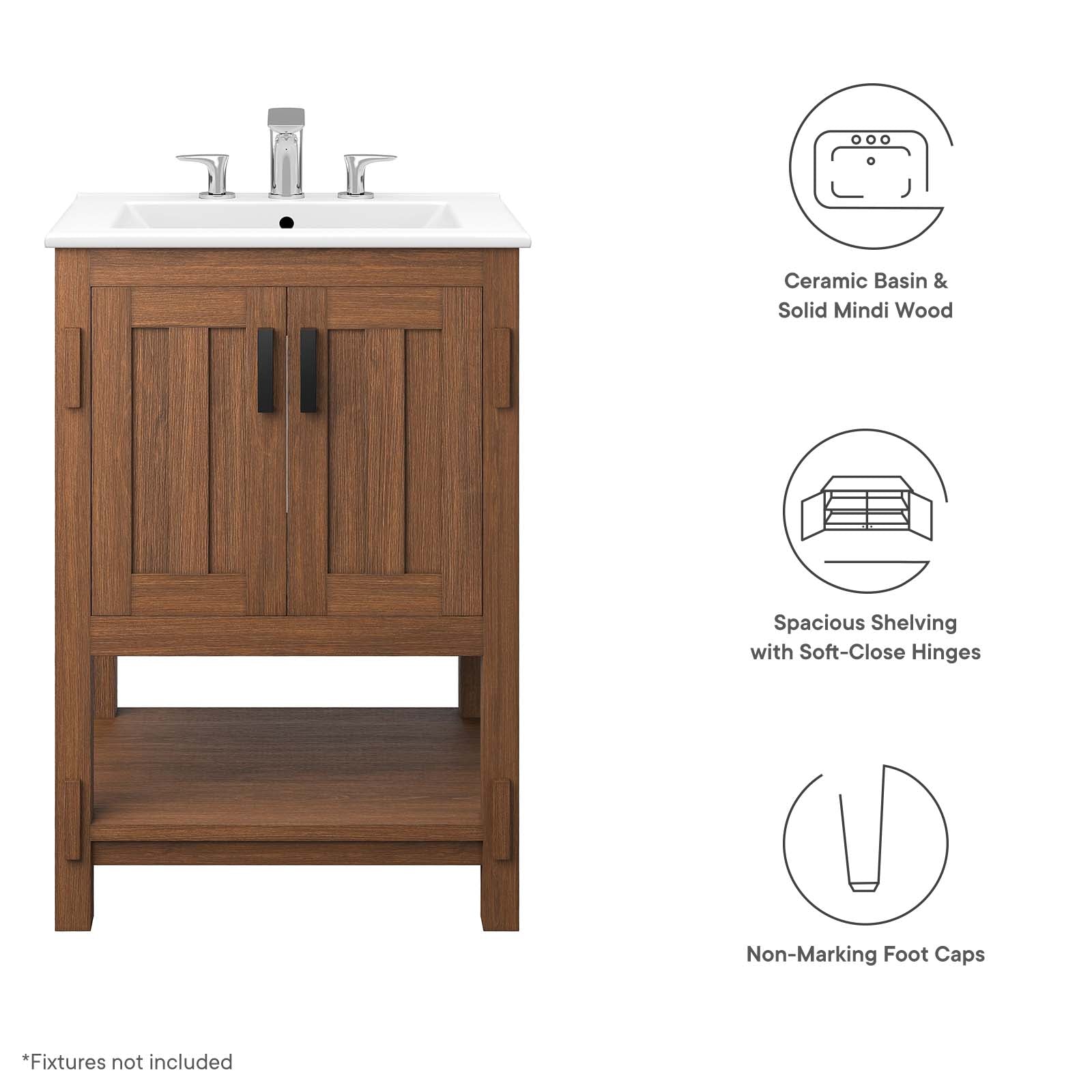 Ashlyn 24” Wood Bathroom Vanity By Modway - EEI-6534 | Bathroom Accessories | Modway - 17