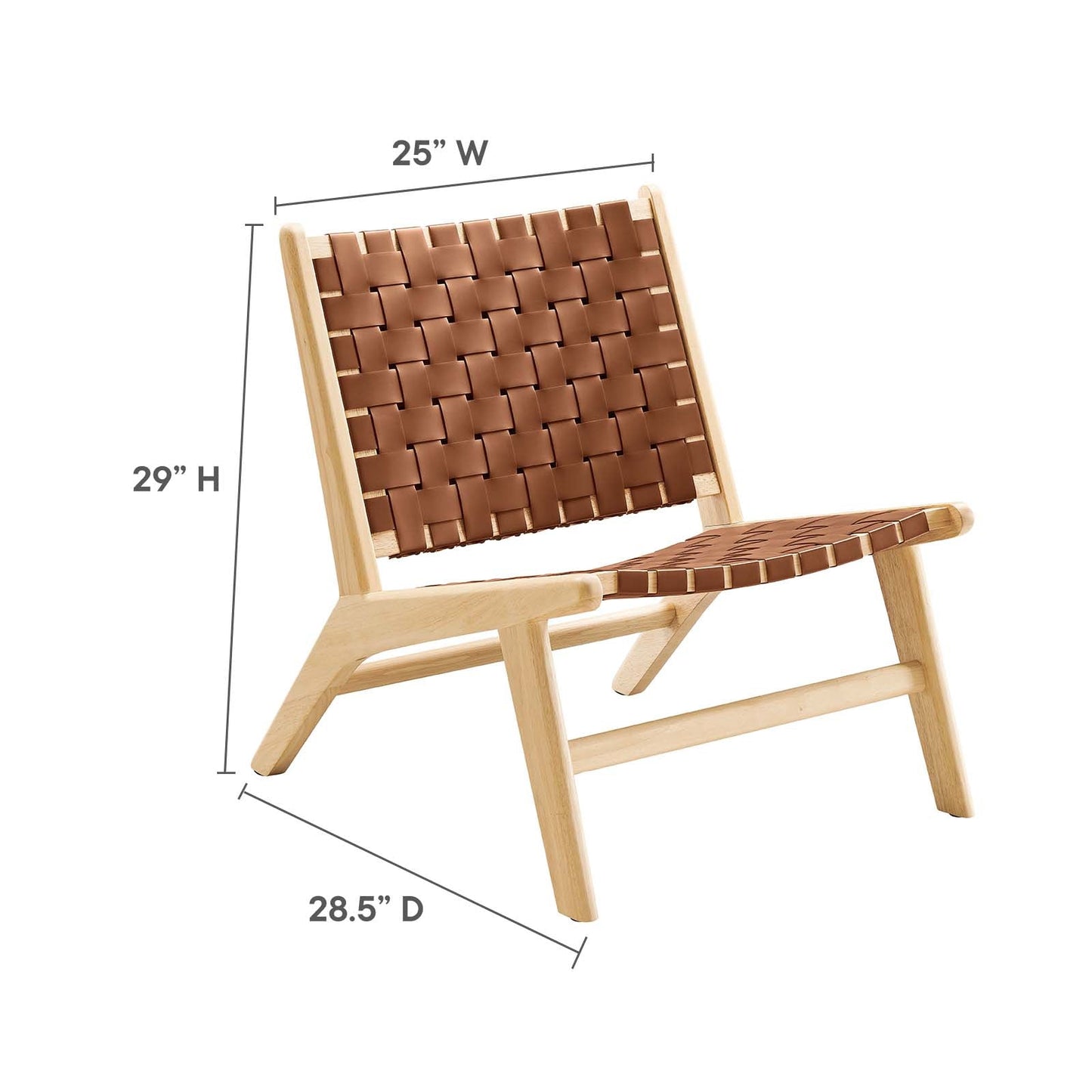 Saoirse Faux Leather Wood Accent Lounge Chair By Modway - EEI-6542 | Lounge Chairs | Modway - 7