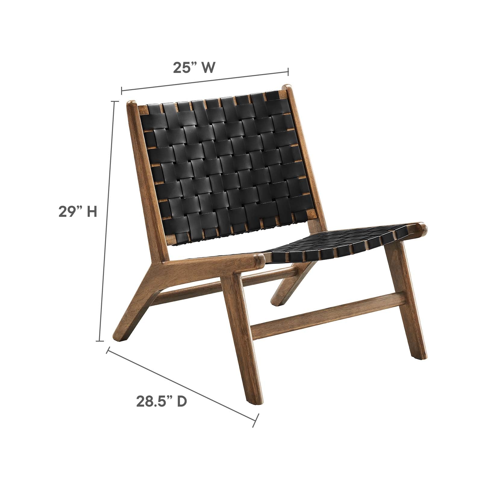 Saoirse Faux Leather Wood Accent Lounge Chair By Modway - EEI-6542 | Lounge Chairs | Modway - 15