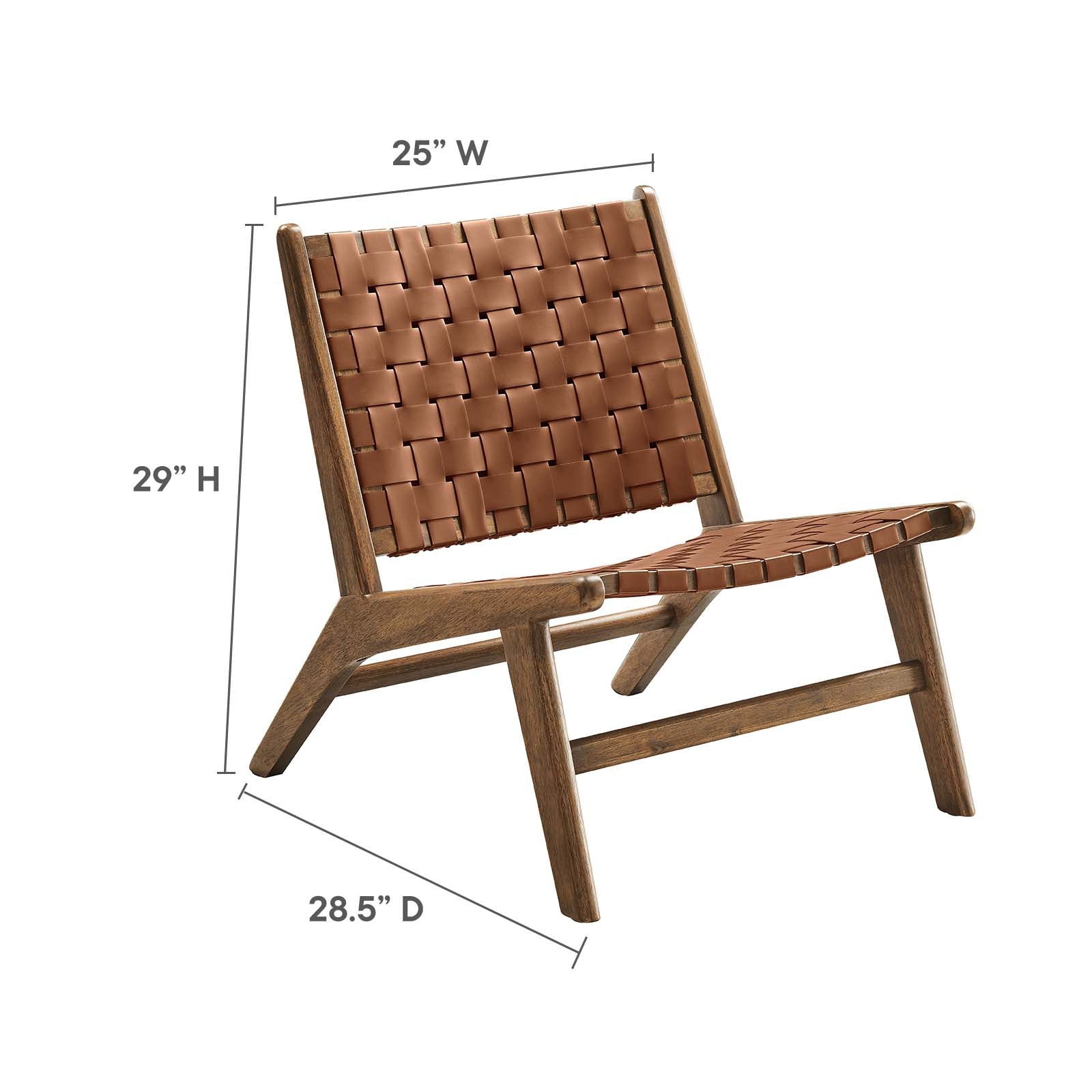 Saoirse Faux Leather Wood Accent Lounge Chair By Modway - EEI-6542 | Lounge Chairs | Modway - 23