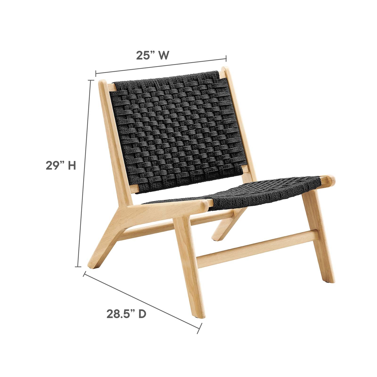 Saoirse Woven Rope Wood Accent Lounge Chair By Modway - EEI-6543 | Dining Chairs | Modway - 7
