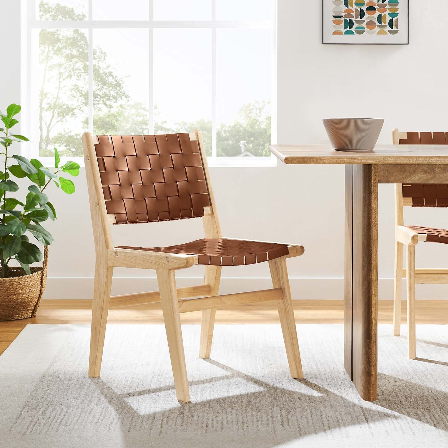 Saoirse Faux Leather Wood Dining Side Chair - Set of 2 By Modway - EEI-6544 | Dining Chairs | Modway