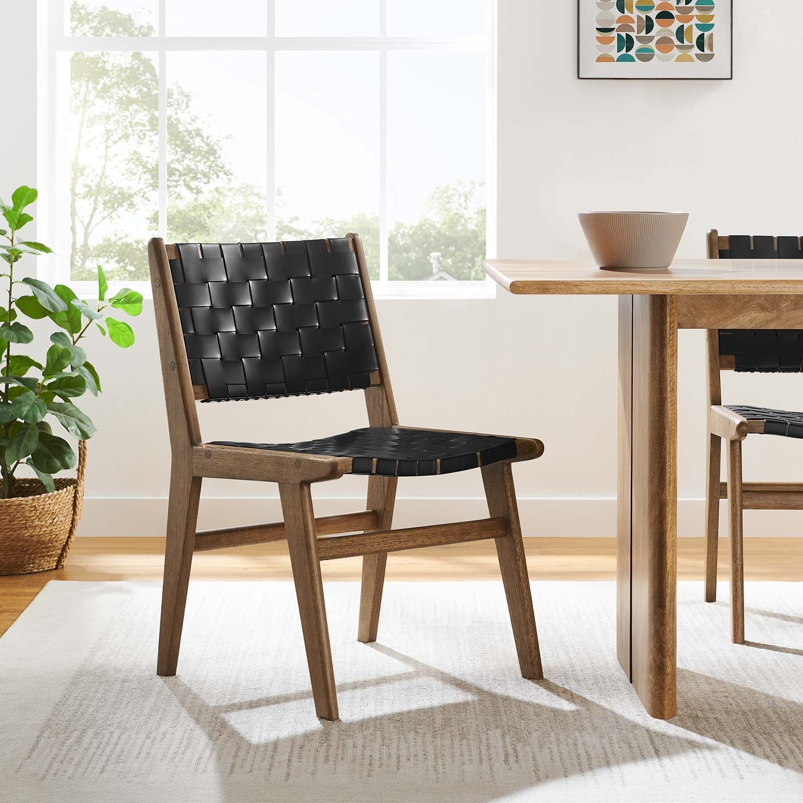 Saoirse Faux Leather Wood Dining Side Chair - Set of 2 By Modway - EEI-6544 | Dining Chairs | Modway - 12