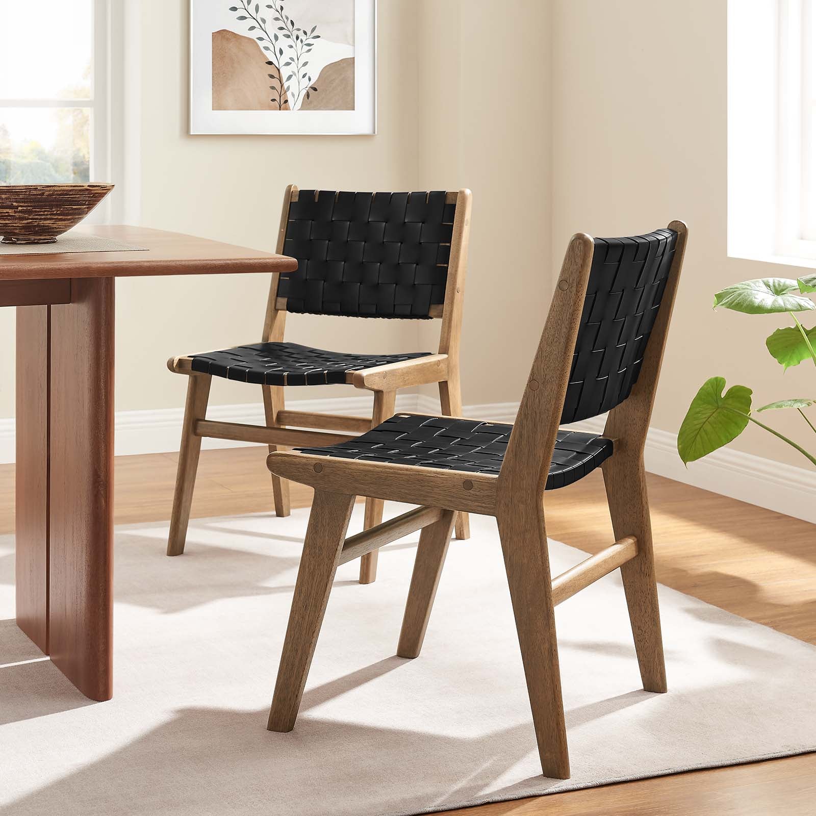 Saoirse Faux Leather Wood Dining Side Chair - Set of 2 By Modway - EEI-6544 | Dining Chairs | Modway - 13