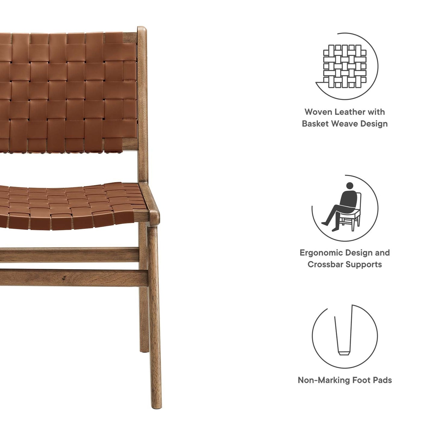 Saoirse Faux Leather Wood Dining Side Chair - Set of 2 By Modway - EEI-6544 | Dining Chairs | Modway - 30