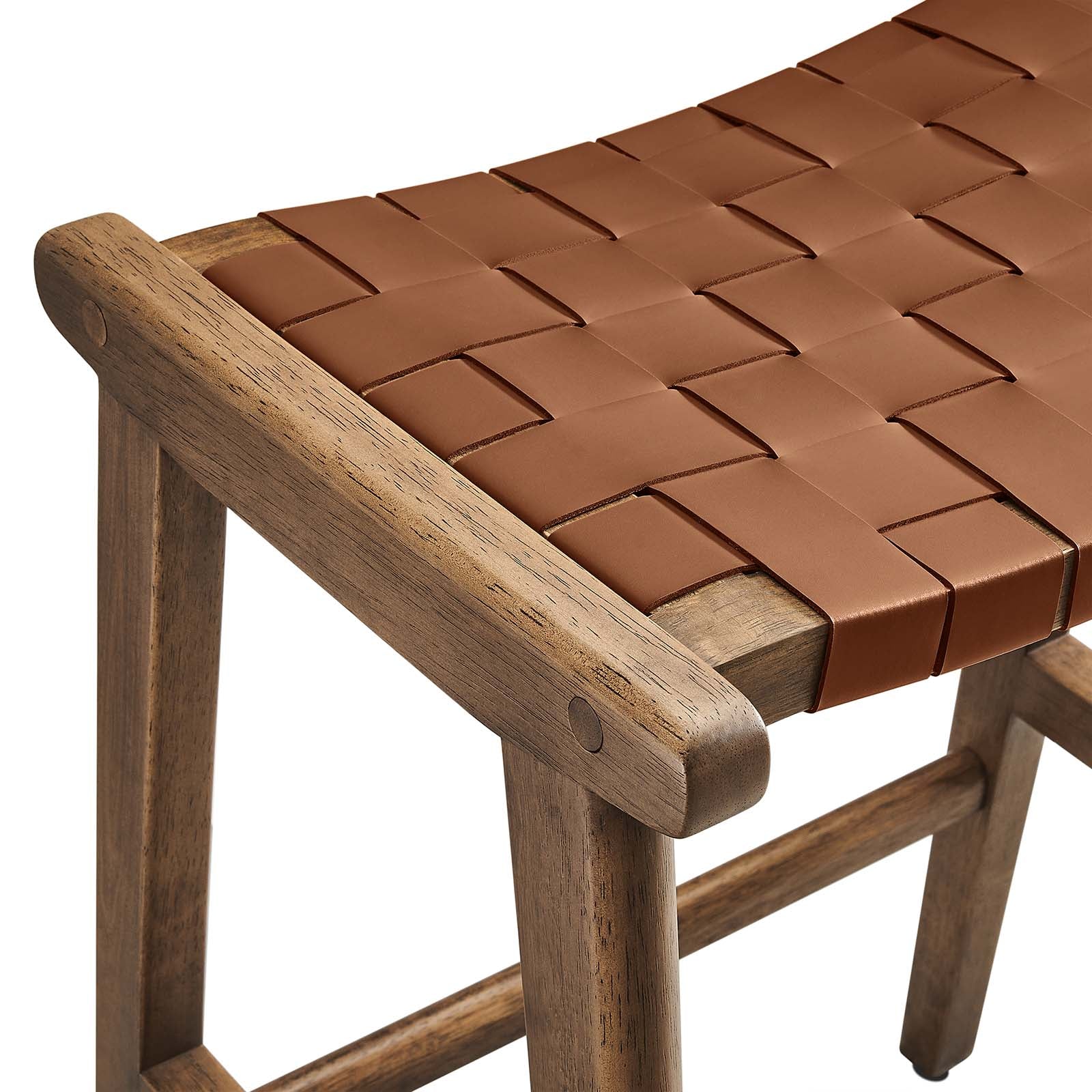 Saoirse Faux Leather Wood Counter Stool - Set of 2 By Modway - EEI-6547 | Counter Stools | Modway - 24