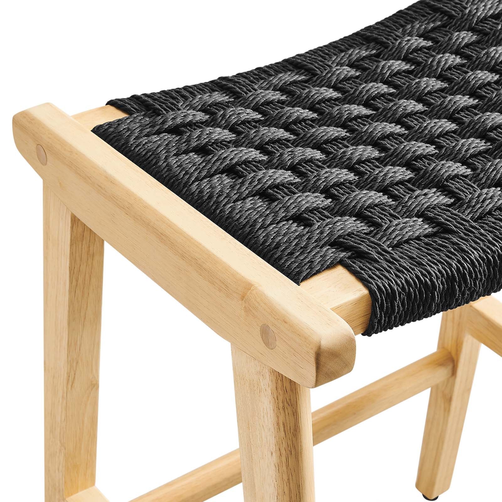 Saoirse Woven Rope Wood Counter Stool - Set of 2 By Modway - EEI-6548 | Counter Stools | Modway - 6