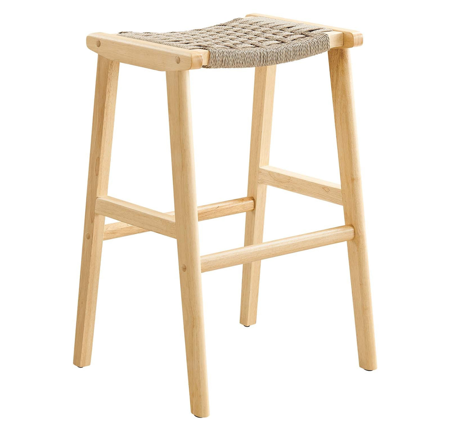 Saoirse Woven Rope Wood Bar Stool - Set of 2 By Modway - EEI-6550 | Bar Stools | Modway - 12