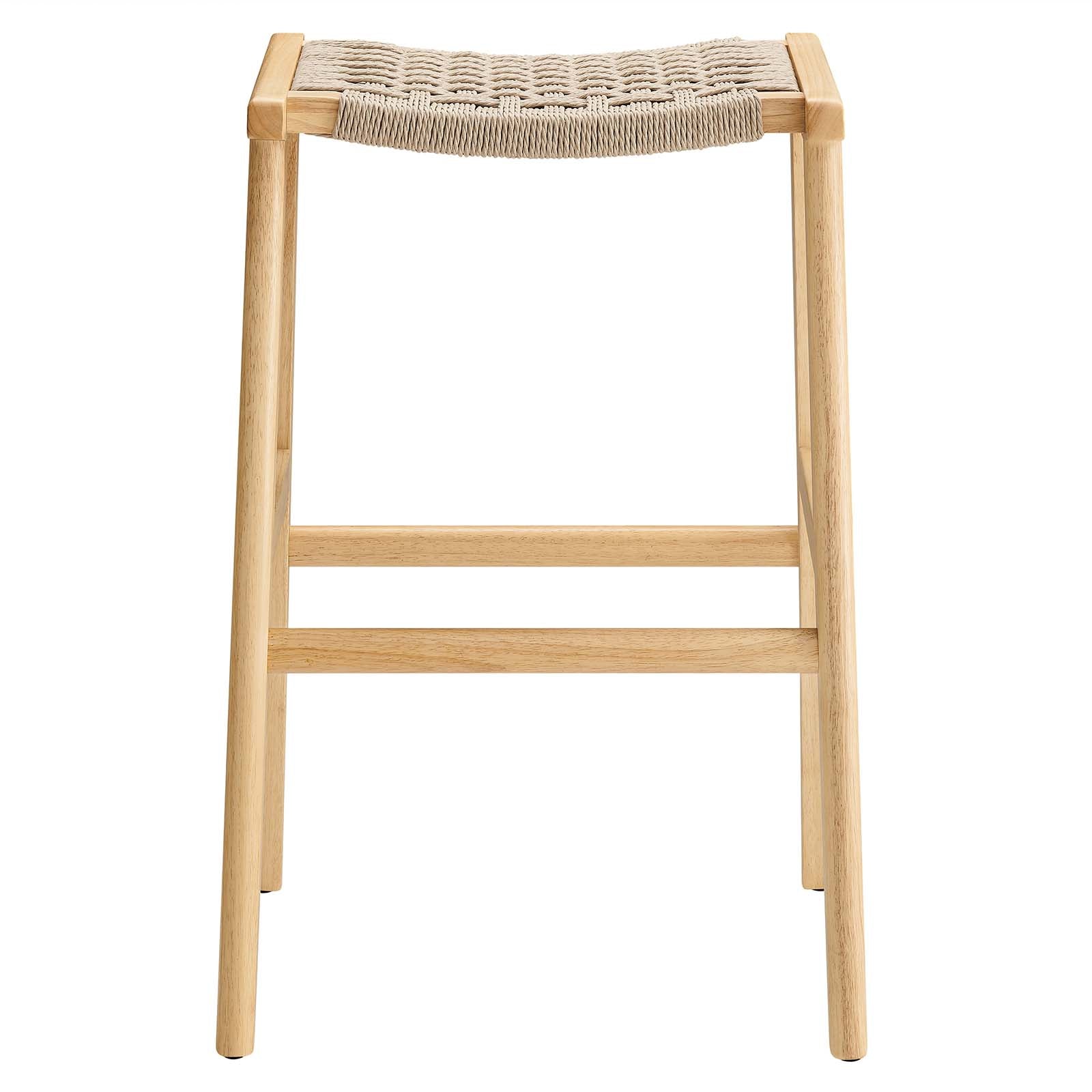 Saoirse Woven Rope Wood Bar Stool - Set of 2 By Modway - EEI-6550 | Bar Stools | Modway - 14