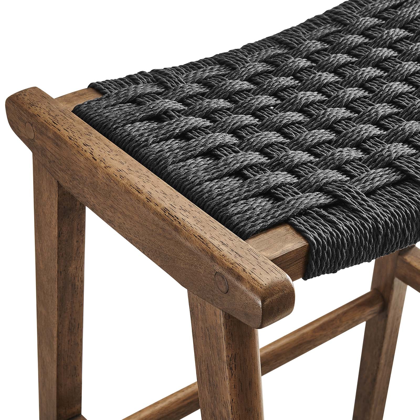 Saoirse Woven Rope Wood Bar Stool - Set of 2 By Modway - EEI-6550 | Bar Stools | Modway - 24