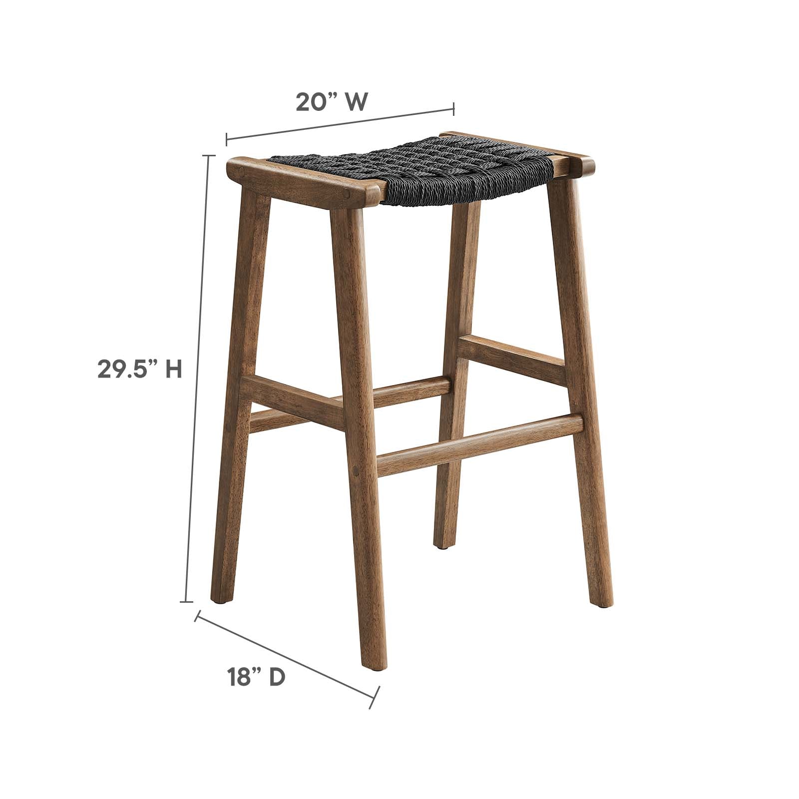 Saoirse Woven Rope Wood Bar Stool - Set of 2 By Modway - EEI-6550 | Bar Stools | Modway - 27