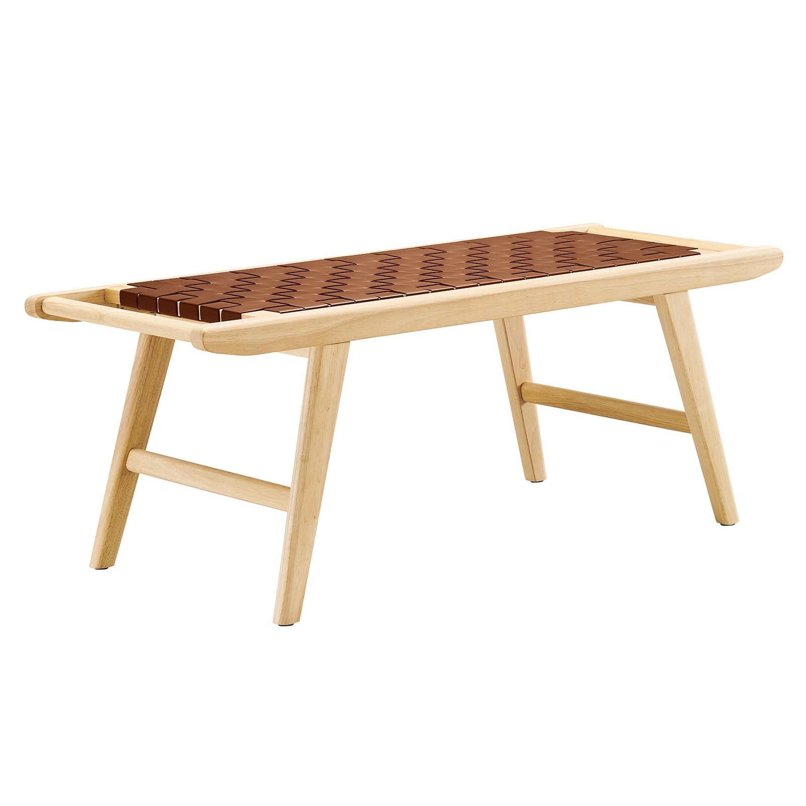 Saoirse 47" Faux Leather Wood Bench By Modway - EEI-6551 | Benches | Modway - 2