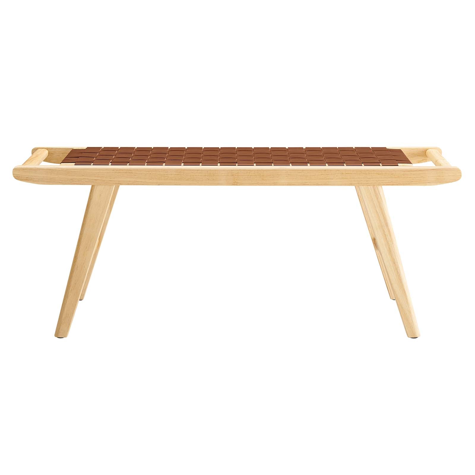 Saoirse 47" Faux Leather Wood Bench By Modway - EEI-6551 | Benches | Modway - 4