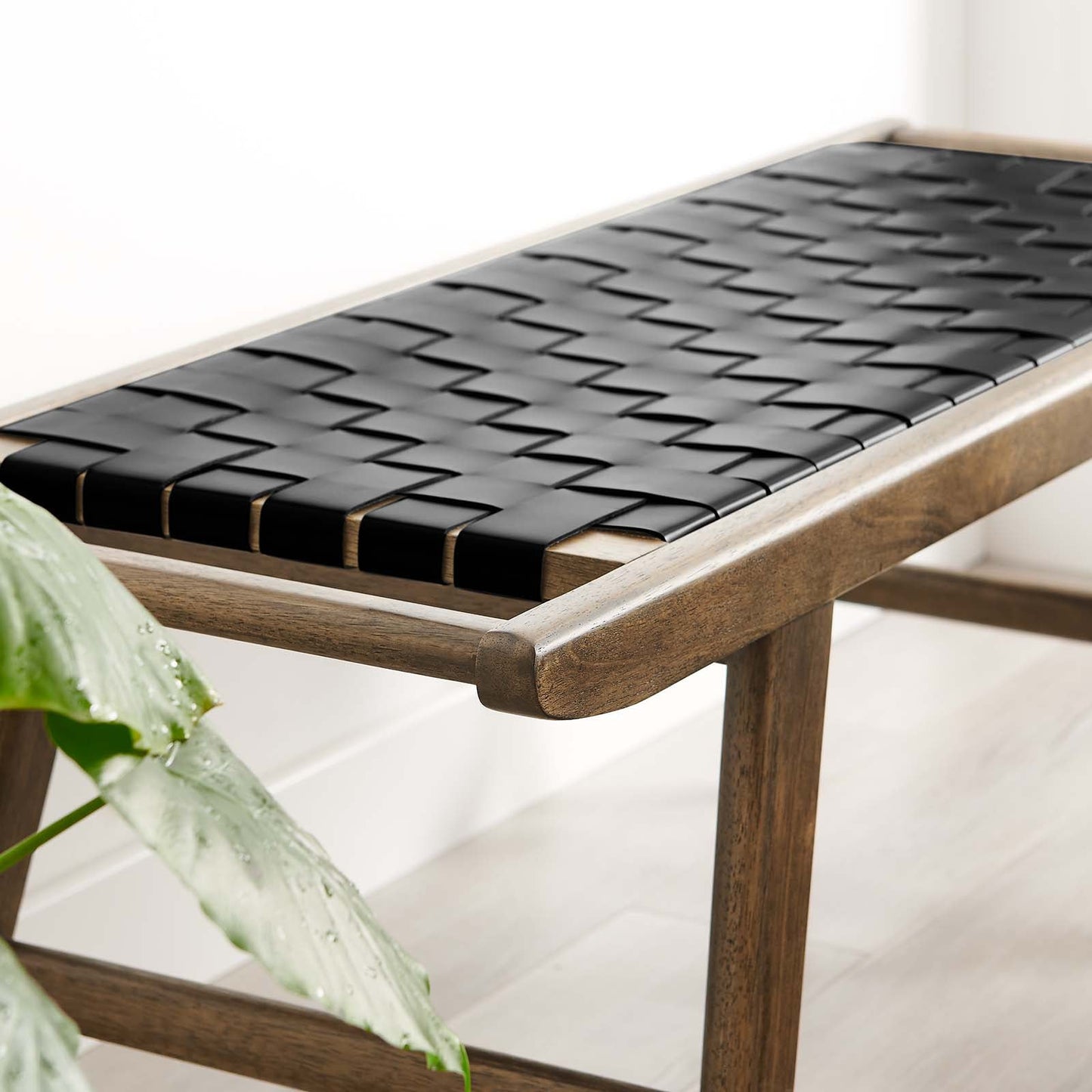 Saoirse 47" Faux Leather Wood Bench By Modway - EEI-6551 | Benches | Modway - 15