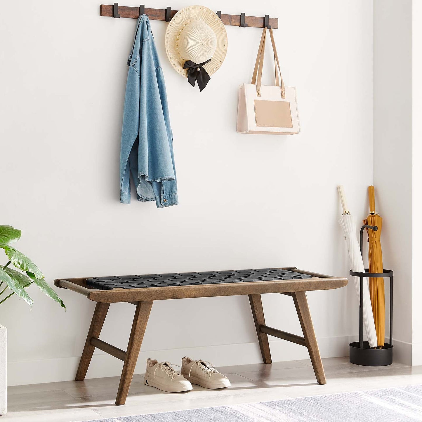 Saoirse 47" Faux Leather Wood Bench By Modway - EEI-6551 | Benches | Modway - 16